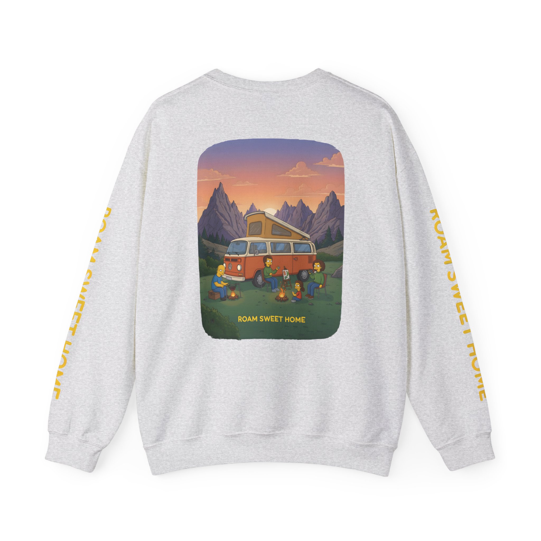 Unisex Heavy Blend™ Crewneck Sweatshirt — "Roam Sweet Home" Design Sitcom-Line