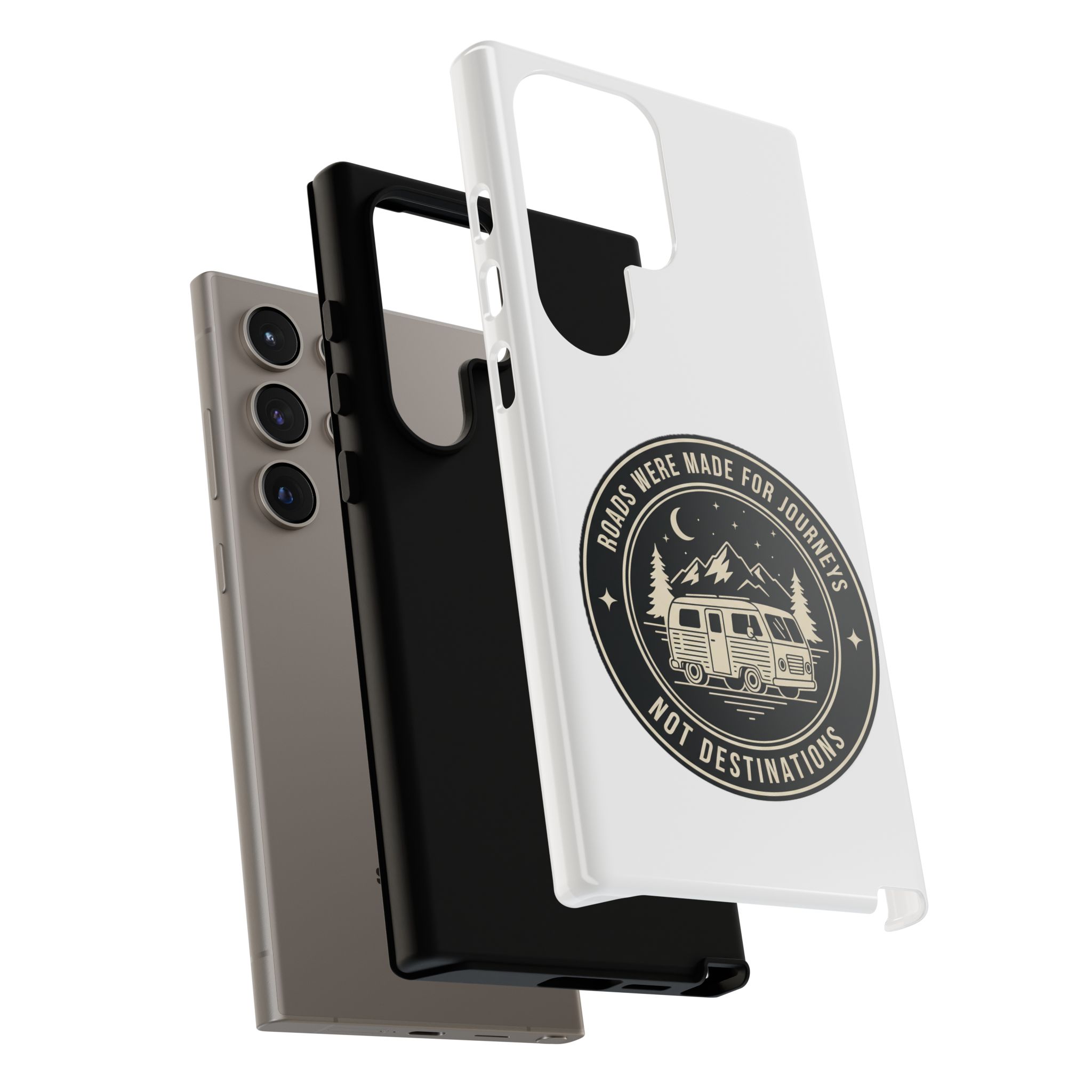 Phone Case — "ROAD WHERE MADE FOR JOURNEYS-NOT DESTINATIONS" Camper Van Design