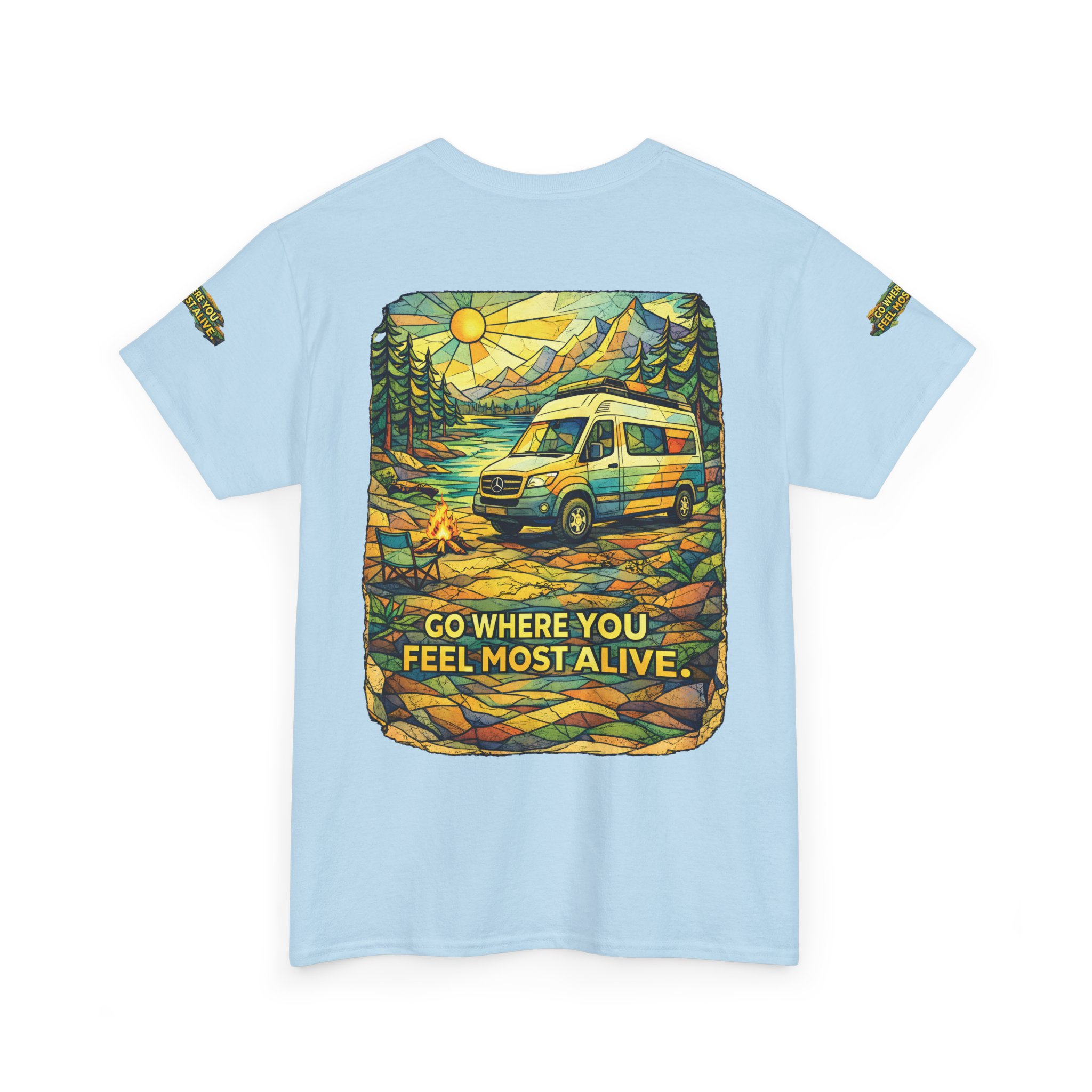 13586757532955976858_2048.jpeg Unisex Heavy Cotton Tee — "Go Where You Feel Most Alive" Design Cubic-Line