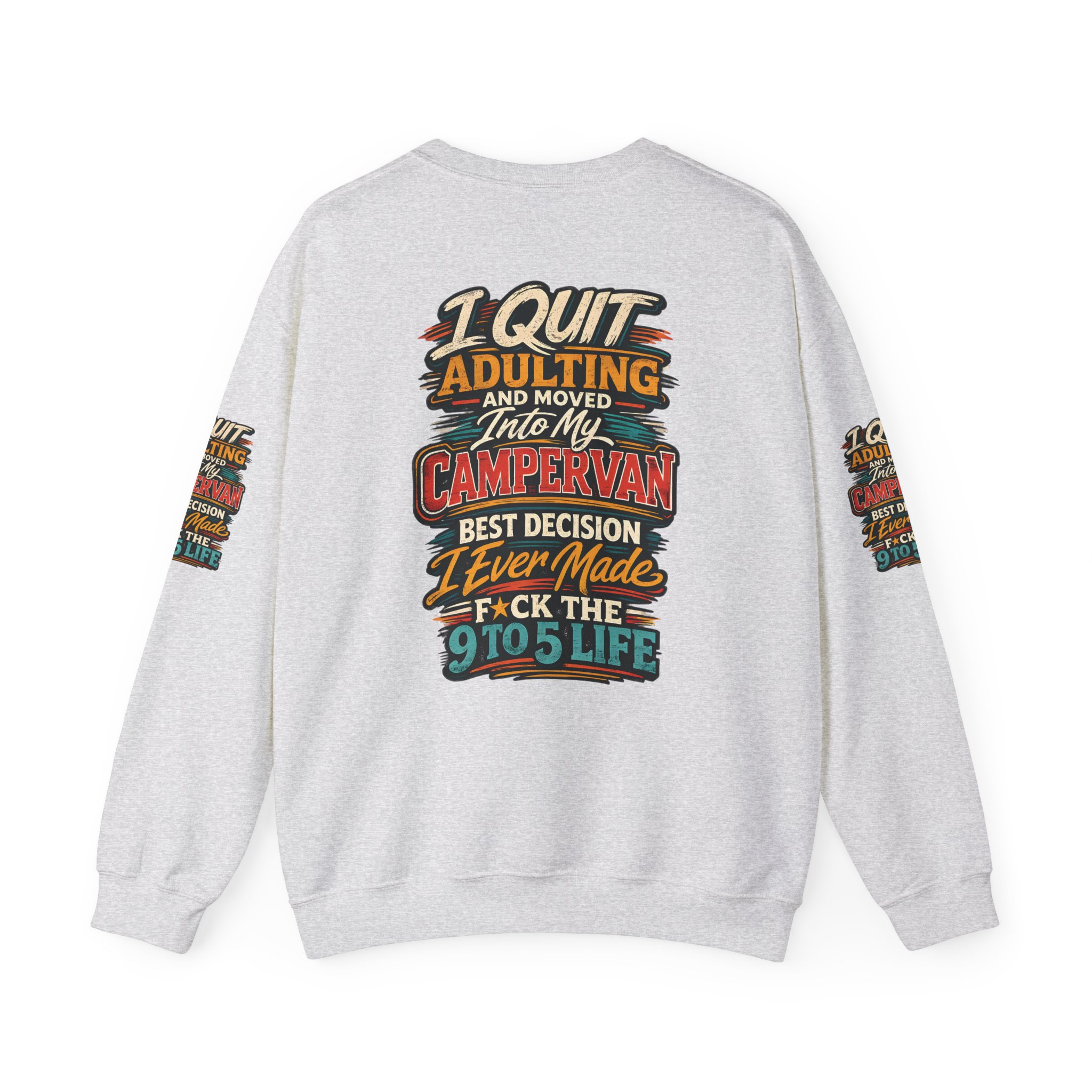 13591012455466962828_2048-1.jpeg Unisex Heavy Blend™ Crewneck Sweatshirt — "I Quit Adulting" Design F**K-Line