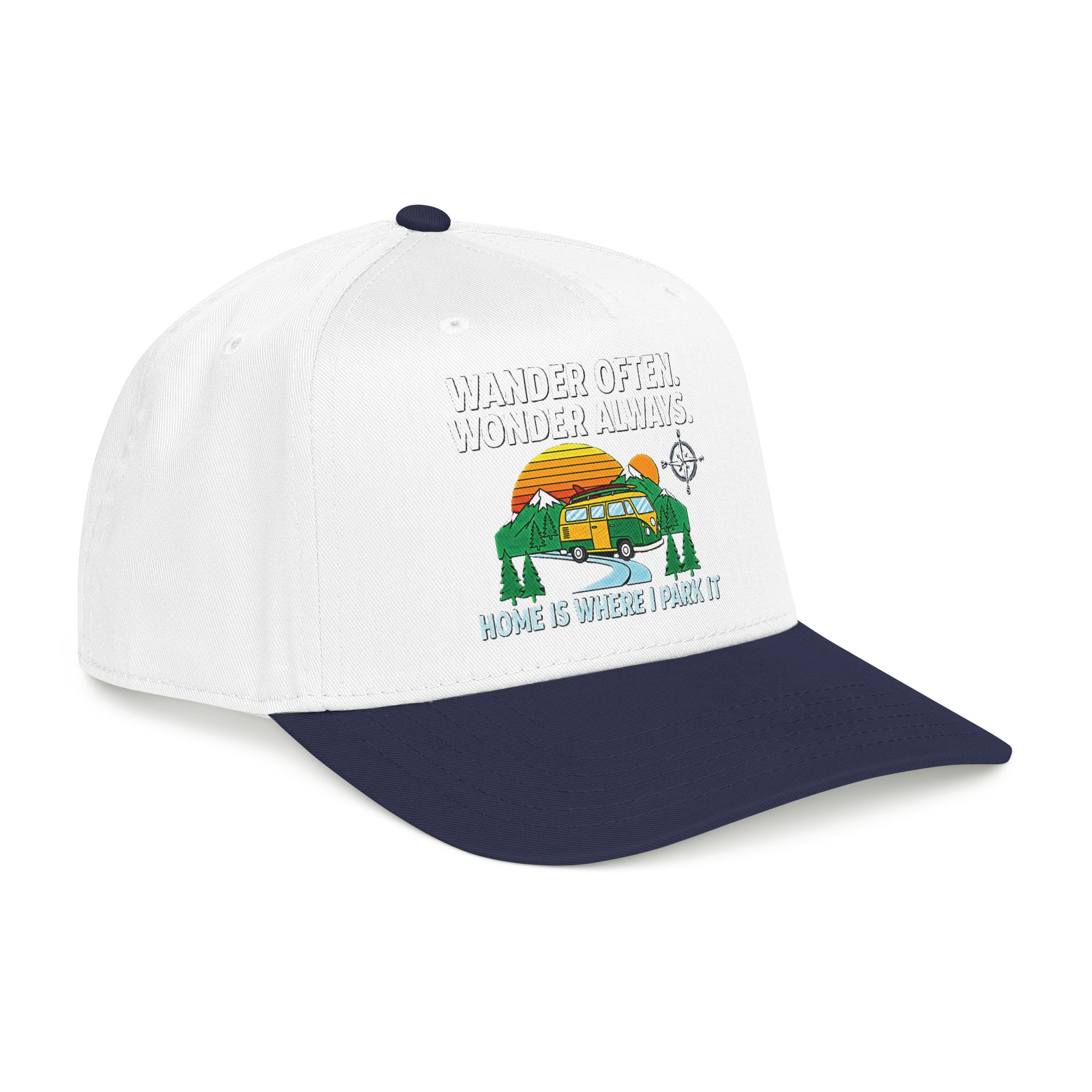 Baseball Cap — "Fueled by Exploration" Adventure Is My Compass Camper Hat