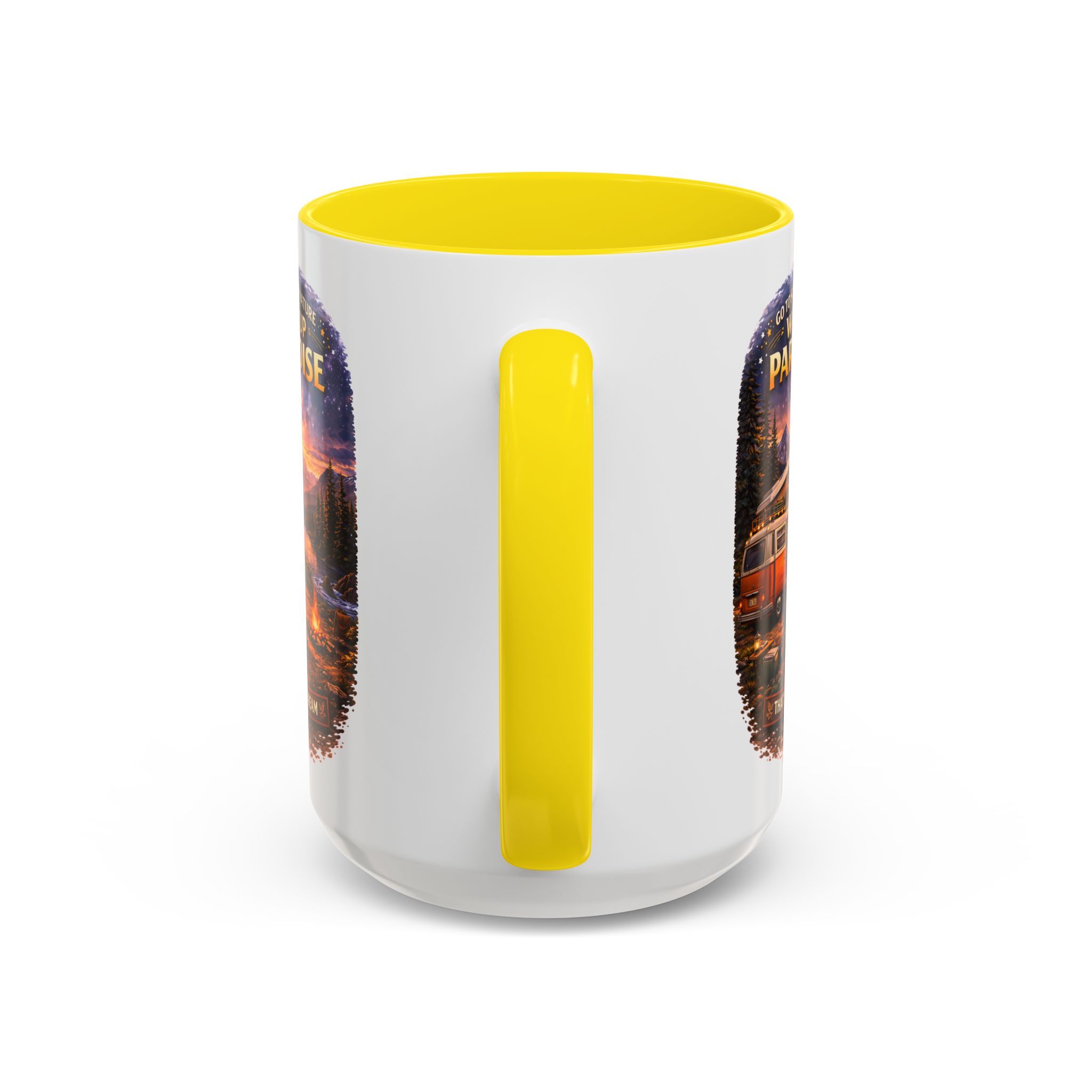 Accent Coffee Mug (11, 15oz) — "Go to Sleep in Nature" Design Scenic-Line