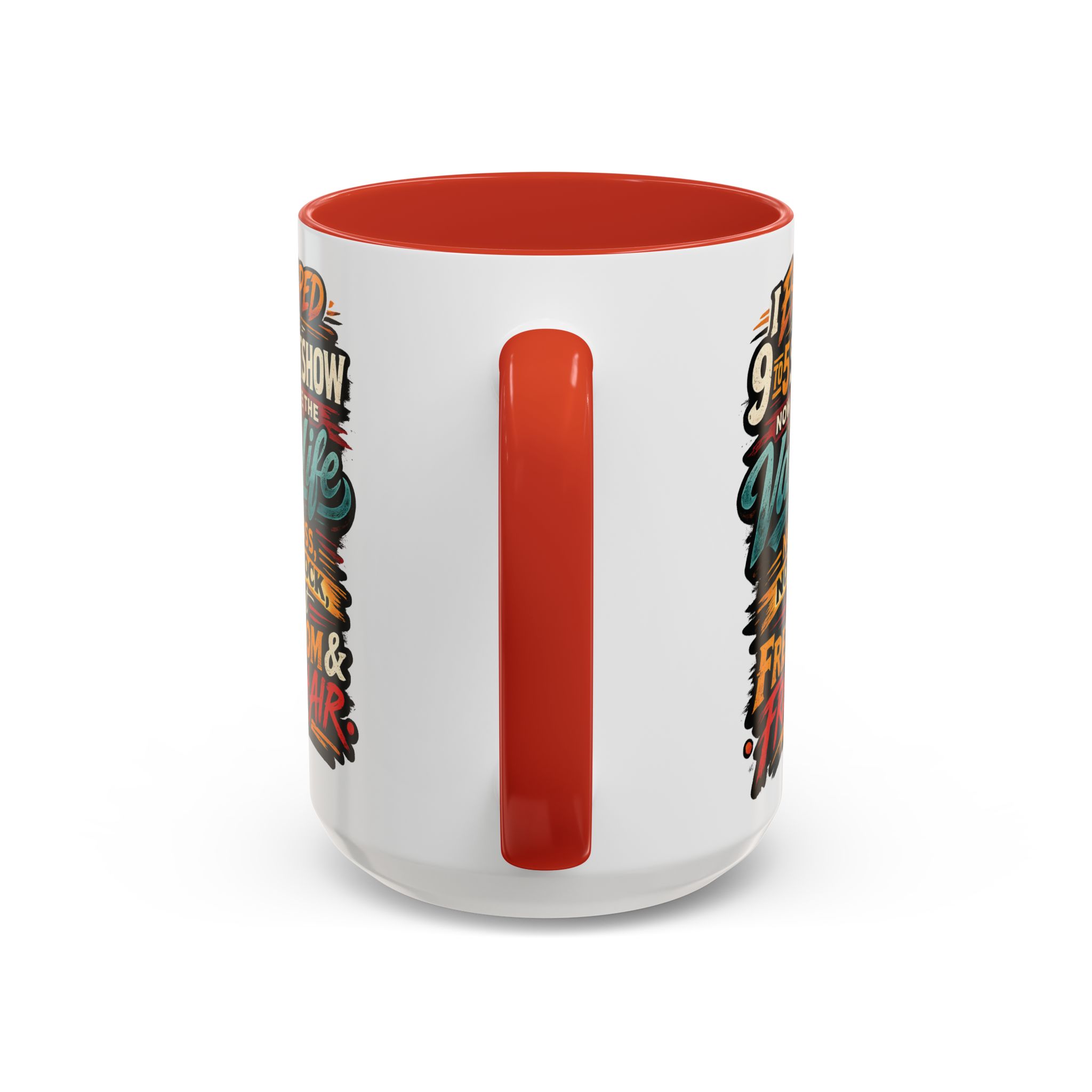 13600524669161850664_2048.jpeg Accent Coffee Mug (11, 15oz) — "I Escaped The 9 To 5" Design F**K-Line