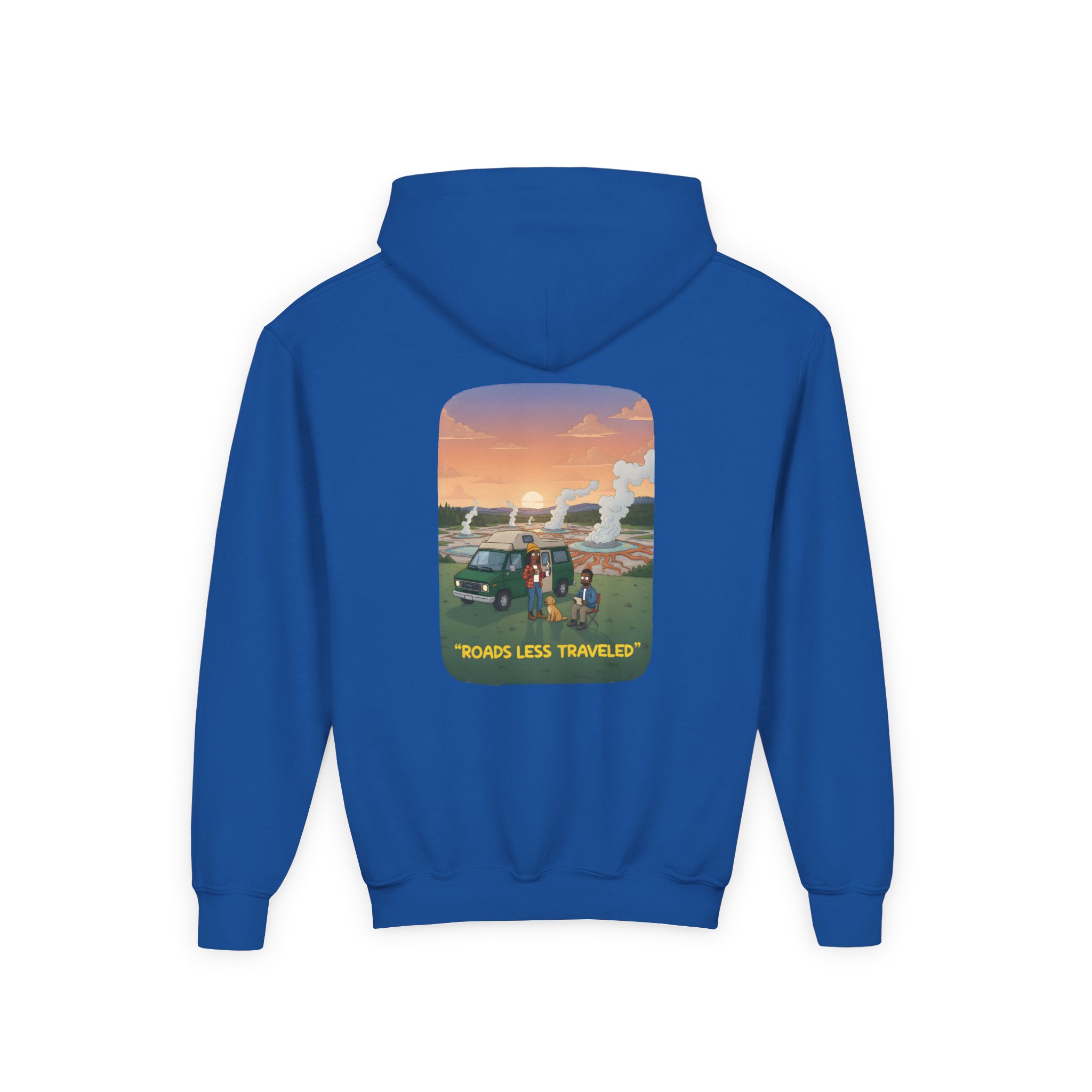 Youth Hoodie(Gildan) – "Roads Less Traveled" (Design Sitcom-Line)