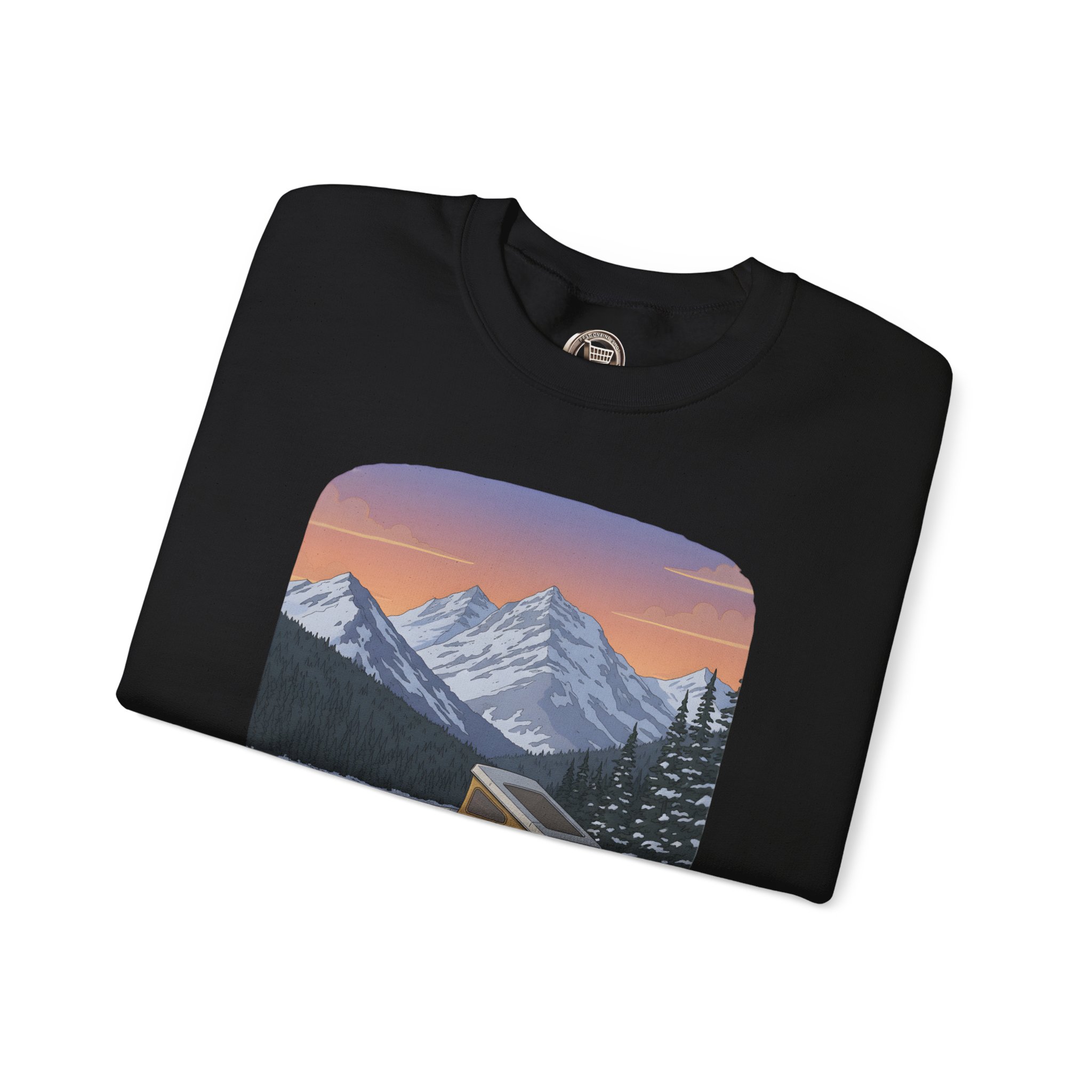 Unisex Heavy Blend™ Crewneck Sweatshirt — "Chase The Views-Not The Crowds"" Design Sitcom-Line