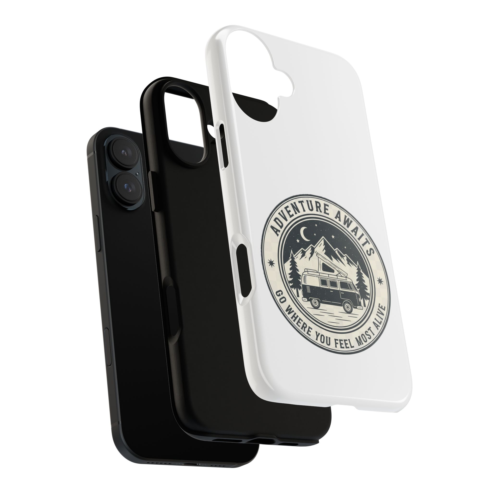 Phone Case — "Adventure Awaits-Go Where You Feel Most Alive" Camper Van Design