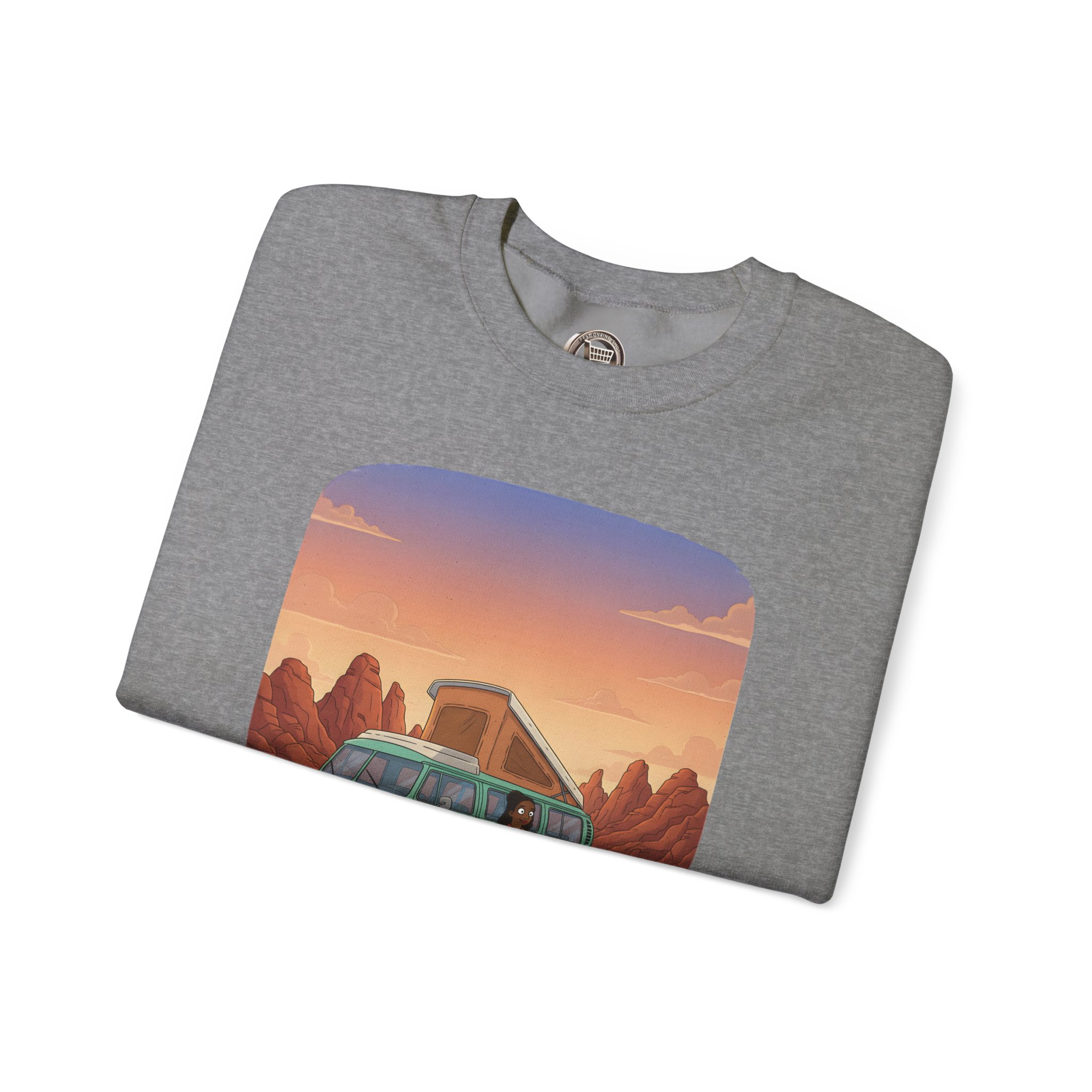 13624951072137715238_2048.jpeg Unisex Heavy Blend™ Crewneck Sweatshirt — "Adventure Awaits Beyond The Road" Design Sitcom-Line