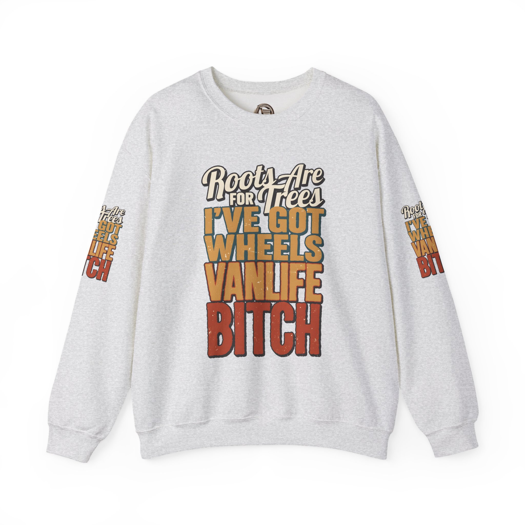 Unisex Heavy Blend™ Crewneck Sweatshirt — "Roots Are For Trees" Design F**K-Line