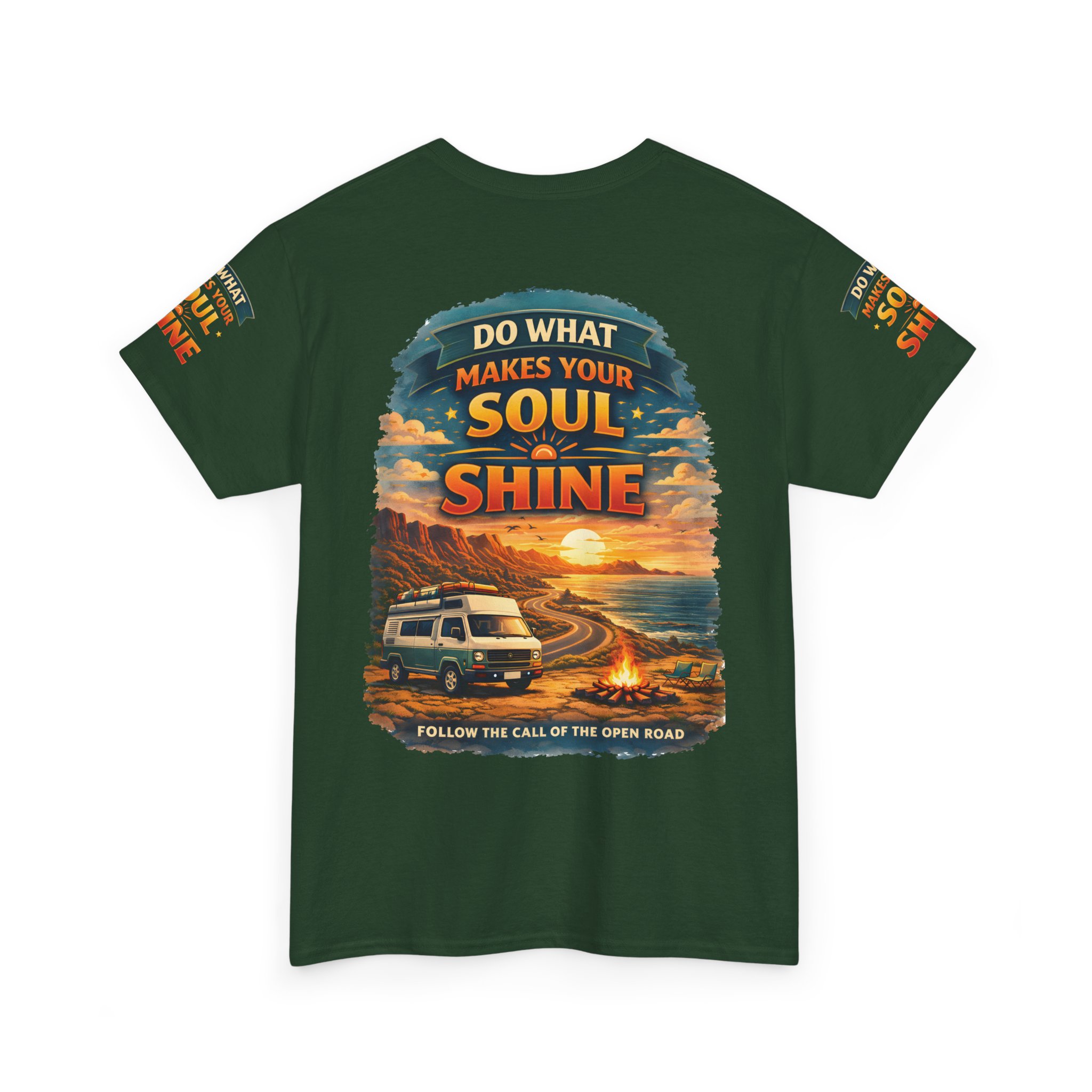 Unisex Heavy Cotton Tee — "Do What Makes Your Soul Shine" Design Scenic-Line