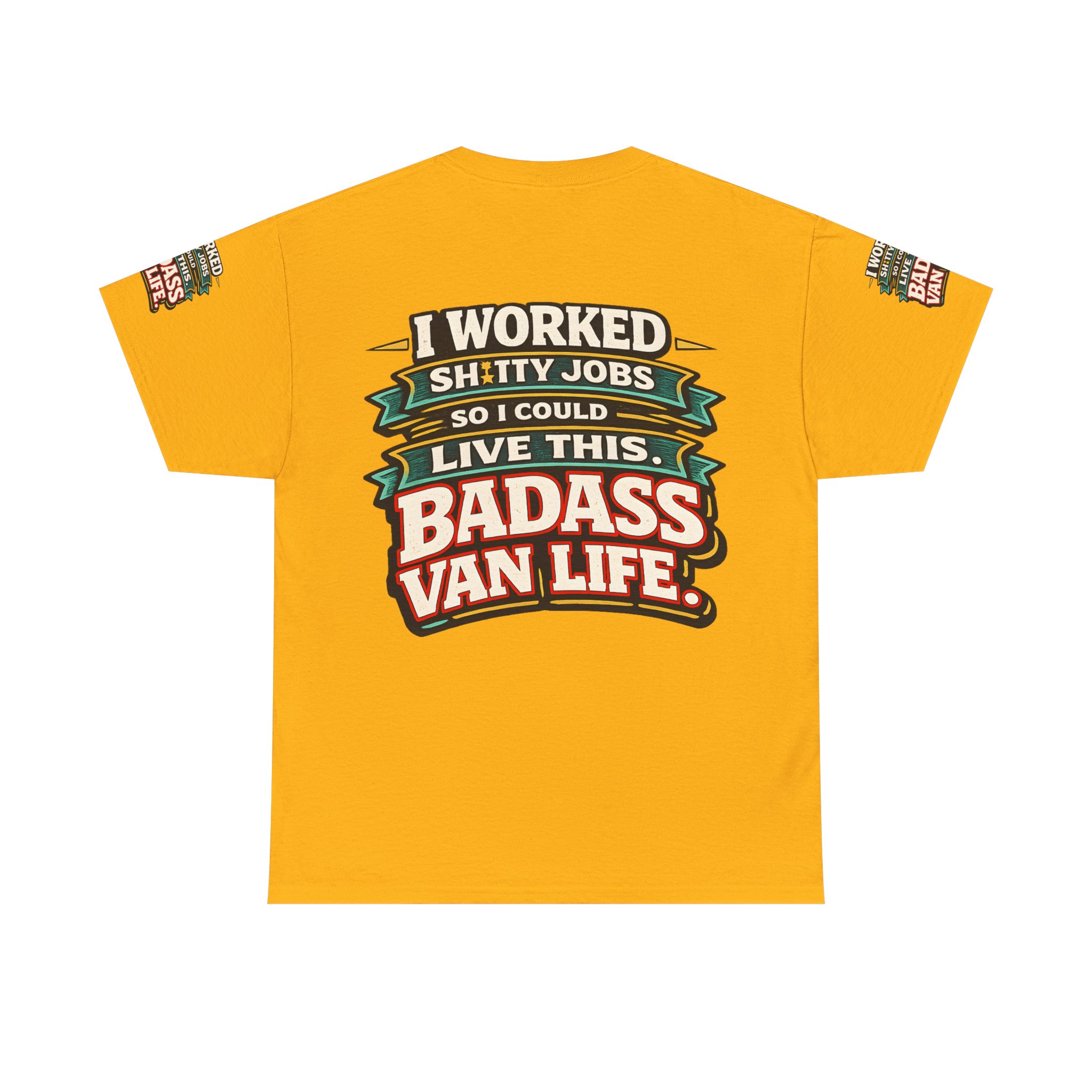 Unisex Heavy Cotton Tee — "I Worked Shitty Jobs" Design F**K-Line