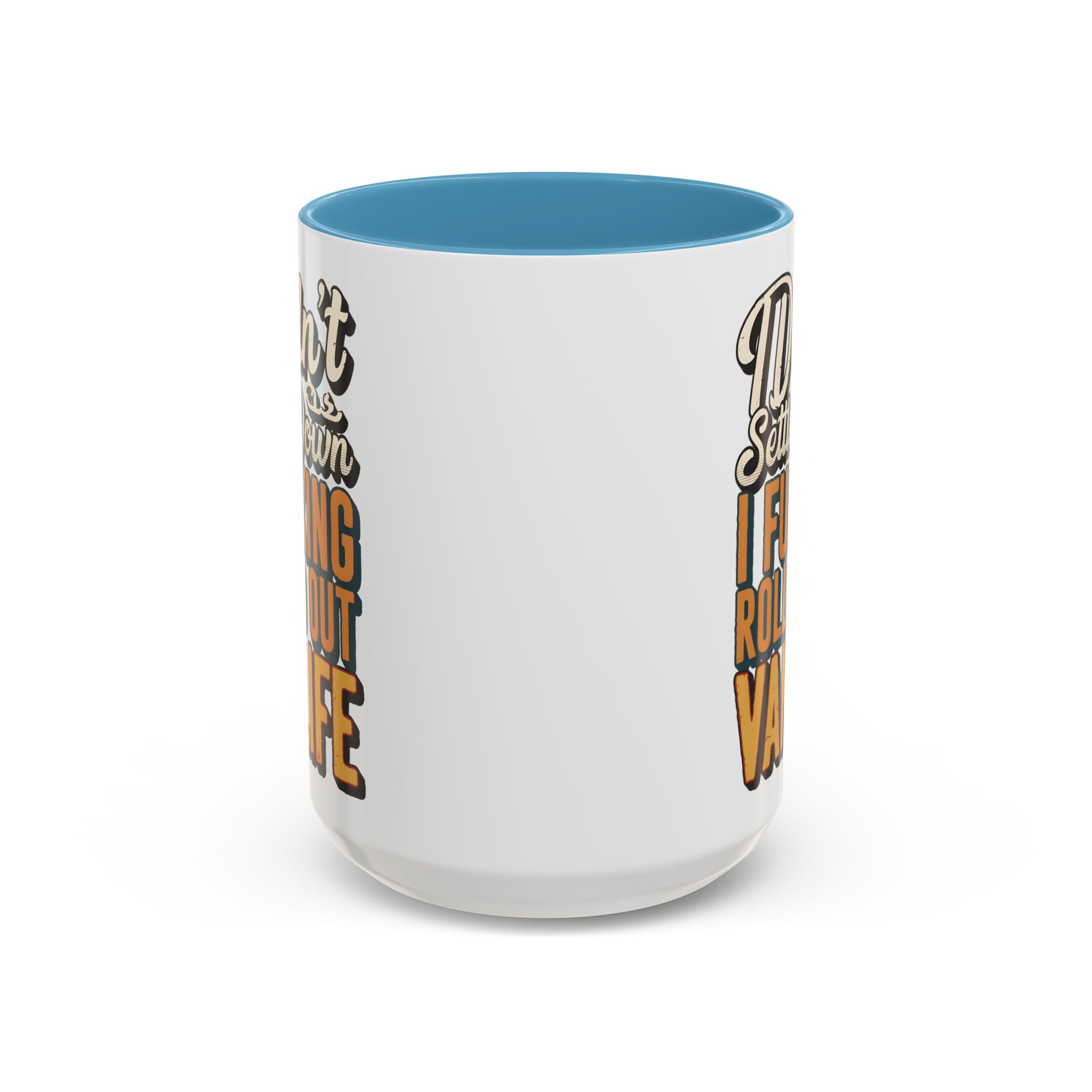 Accent Coffee Mug (11, 15oz) — "Dind´t Settle Down" Design F**K-Line