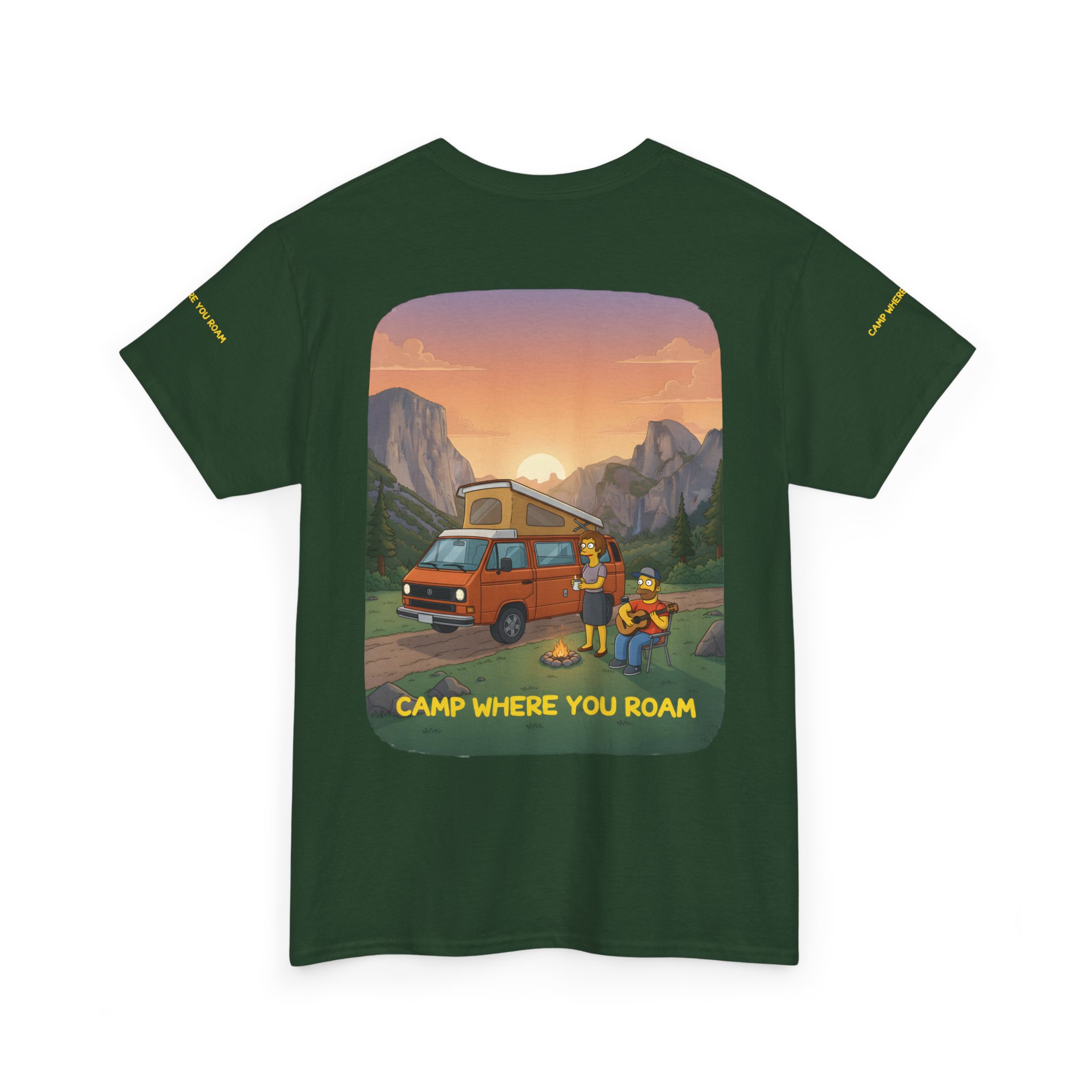 Unisex Heavy Cotton Tee — "Camp Where You Roam" Design Sitcom-Line