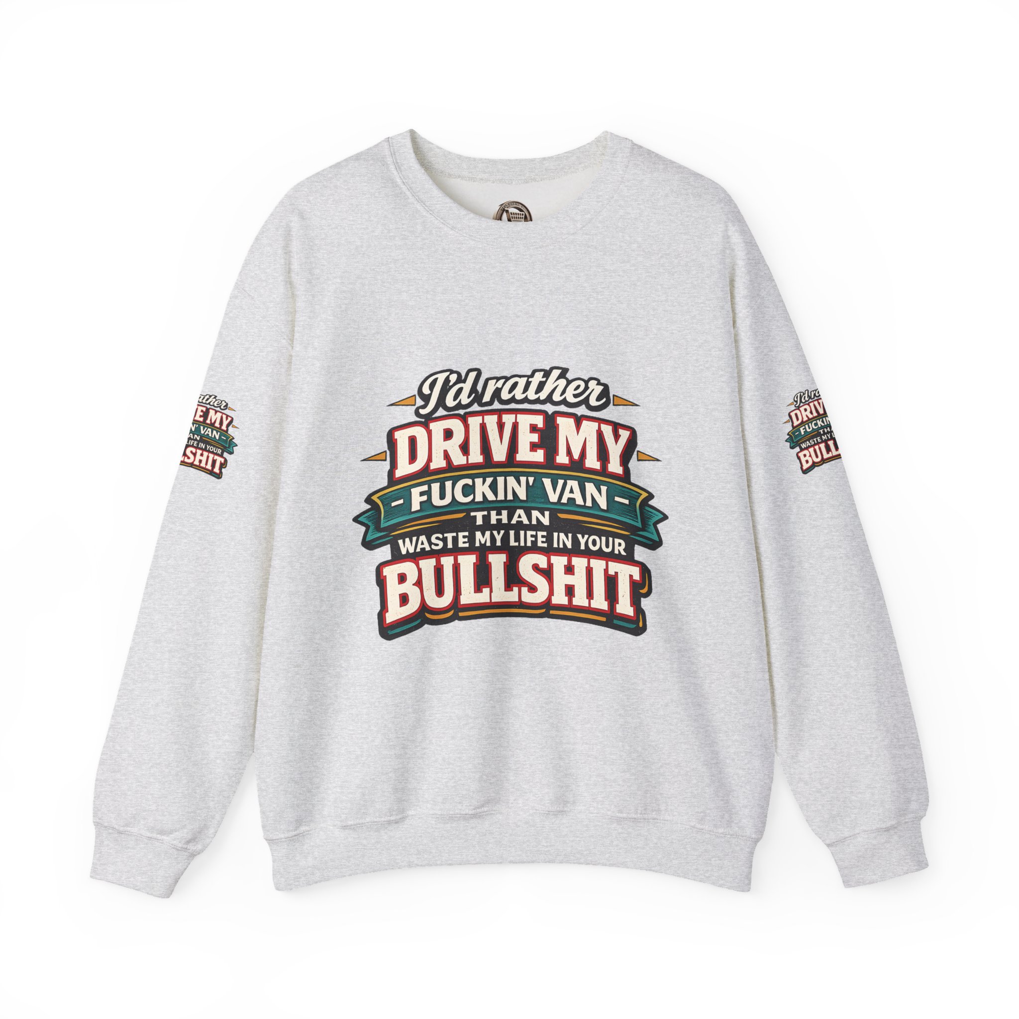 13667406076979798883_2048-1.jpeg Unisex Heavy Blend™ Crewneck Sweatshirt — "I´d Rather Drive My Fucking Van" Design F**K-Line