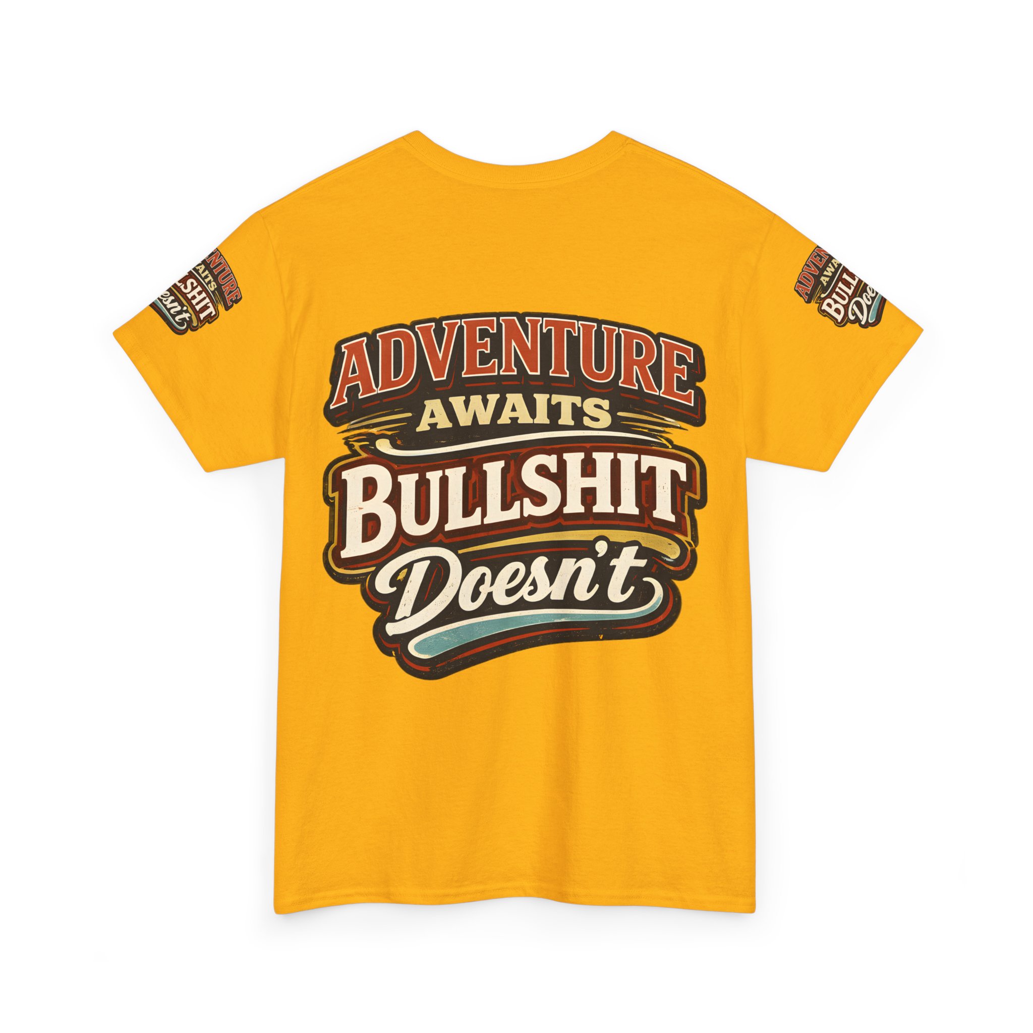 Unisex Heavy Cotton Tee — "Adventure Awaits" Design F**K-Line