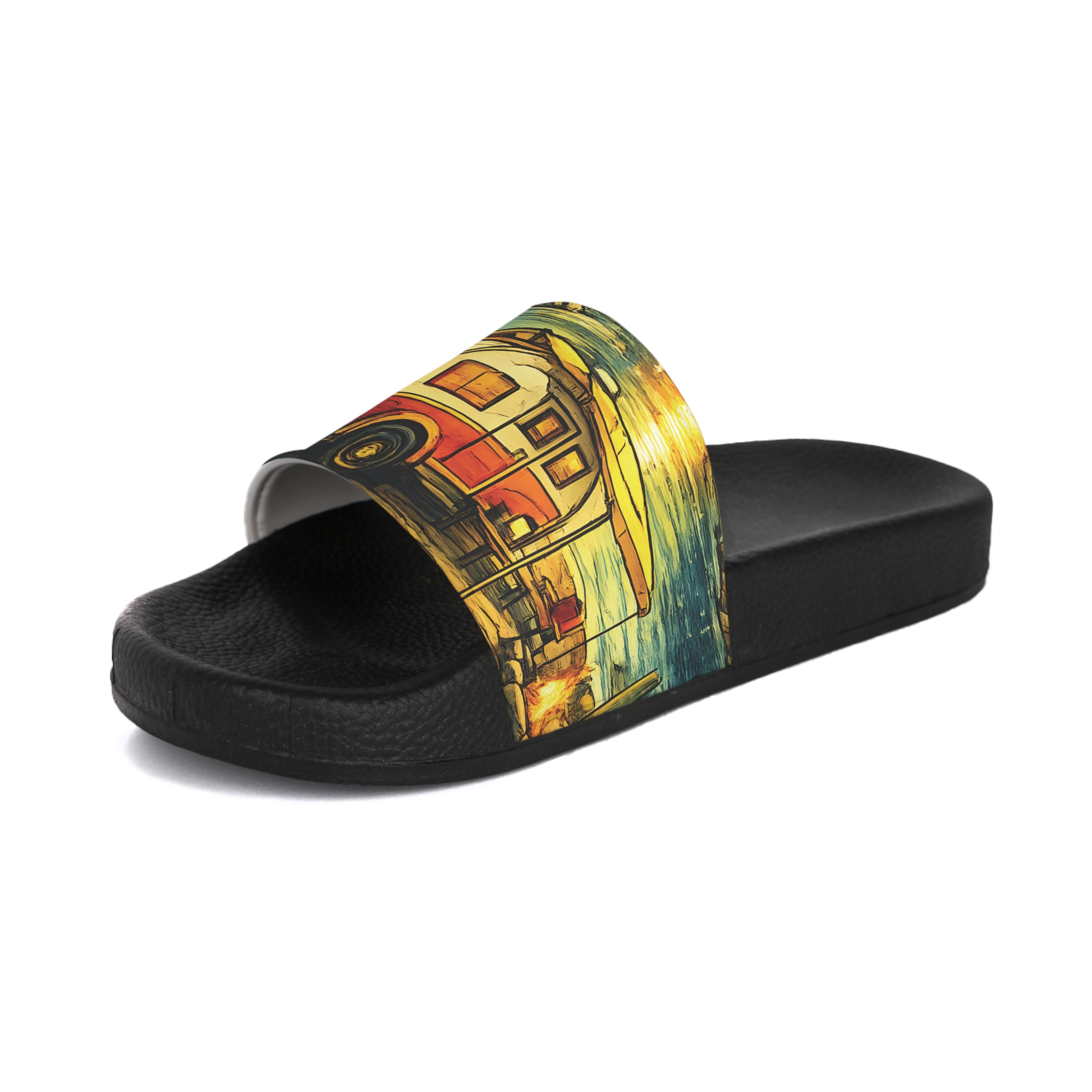 Women's Slide Sandals - Camper Slides (Cubic-Line)