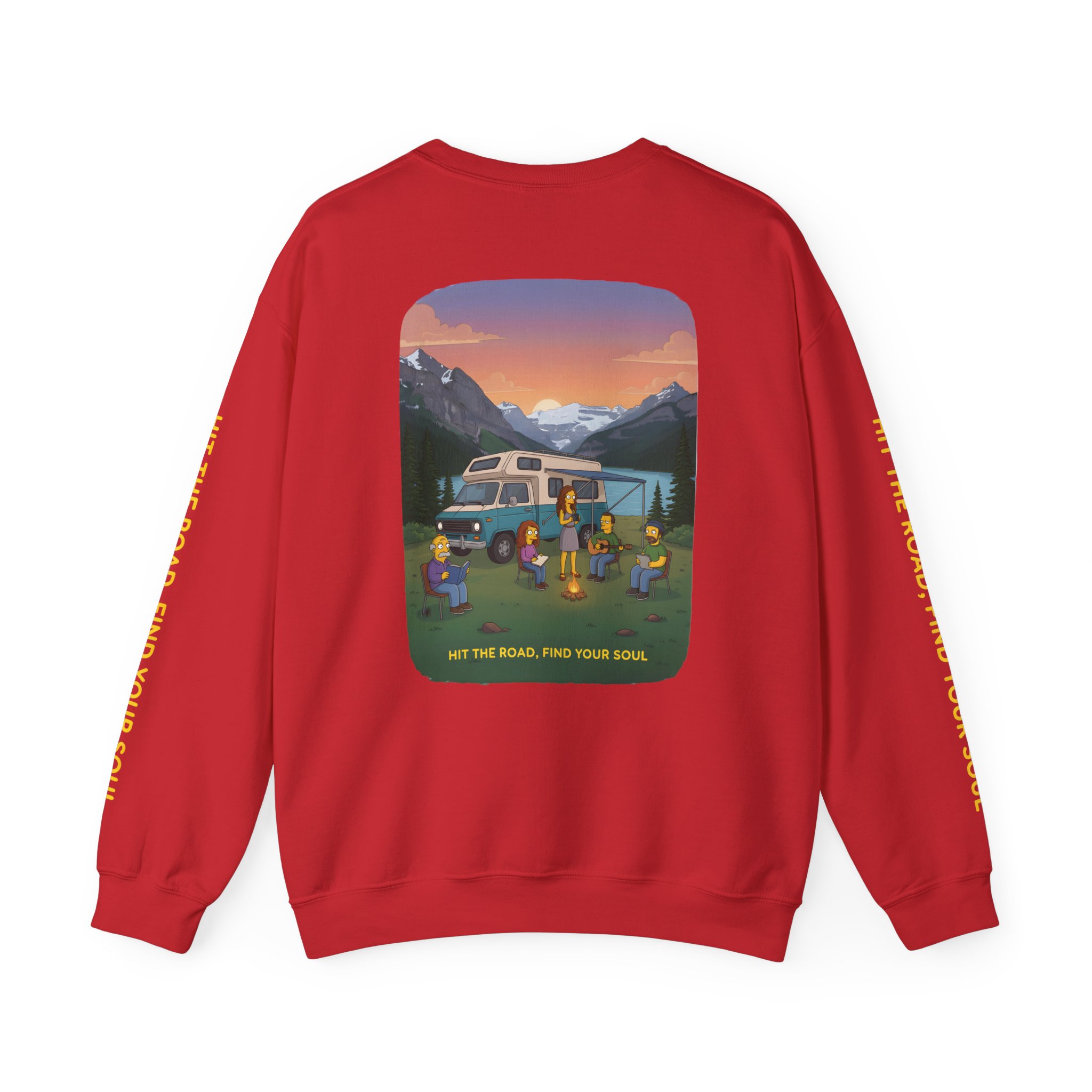 Unisex Heavy Blend™ Crewneck Sweatshirt — "Hit The Road-Find Your Soul" Design Sitcom-Line
