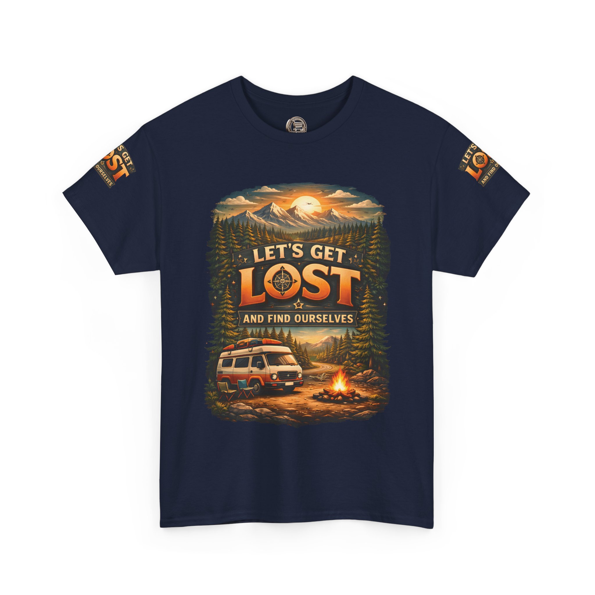 Unisex Heavy Cotton Tee — "Let´s Get Lost And Found Ourselfs" Design Scenic-Line