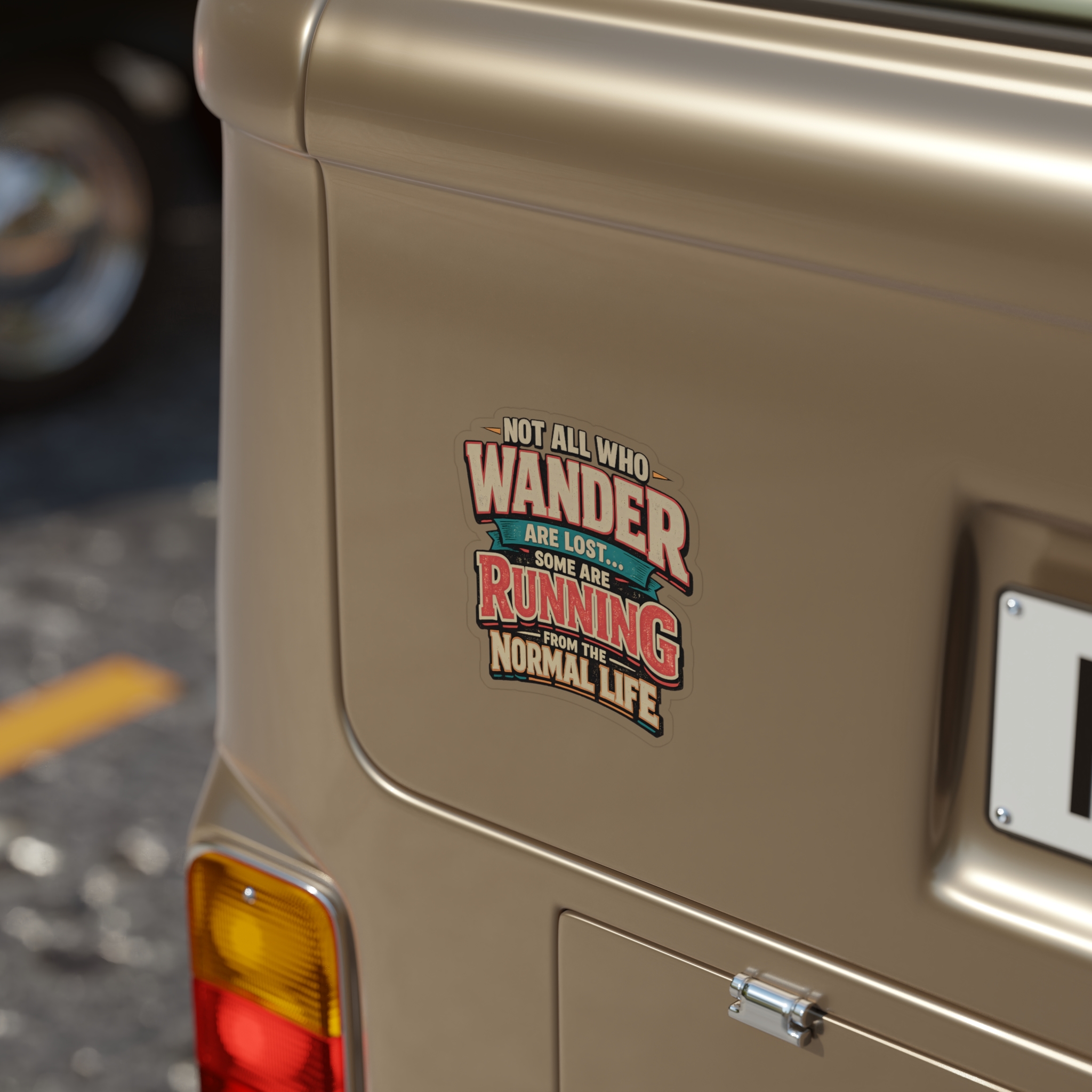 13712185534814834897_2048.jpeg Transparent Outdoor Stickers – "Not All Who Wander Are Lost" Design F**K-Line