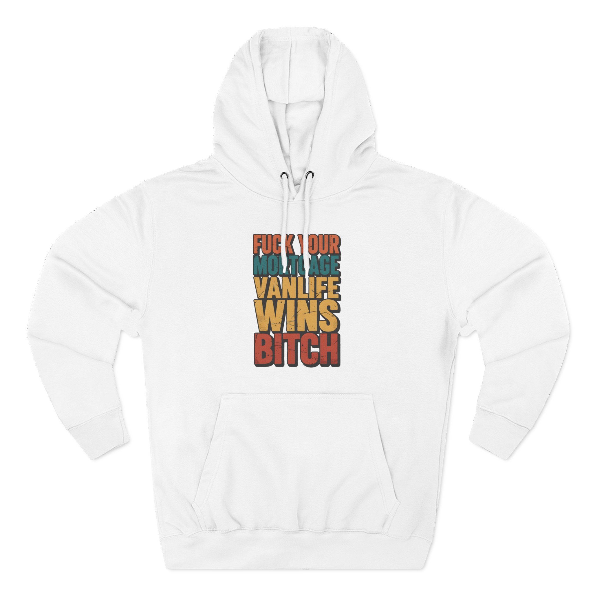 Three-Panel Fleece Hoodie - "Fuck Your Mortgage" Design F**K-Line