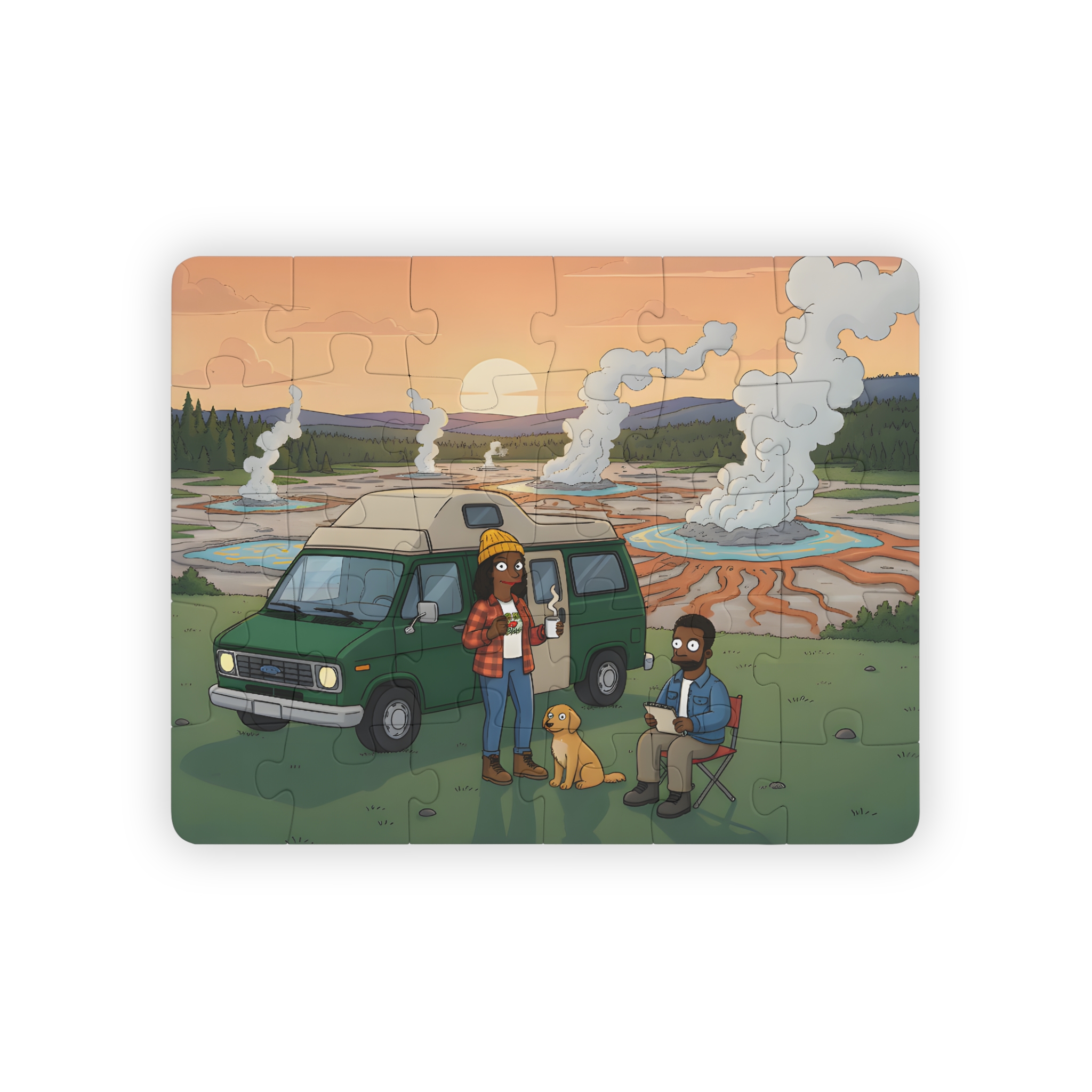 13730976887794125624_2048.jpeg Kids' 30‑Piece Camping Puzzle — Family Van Camping at Geysers Sunset