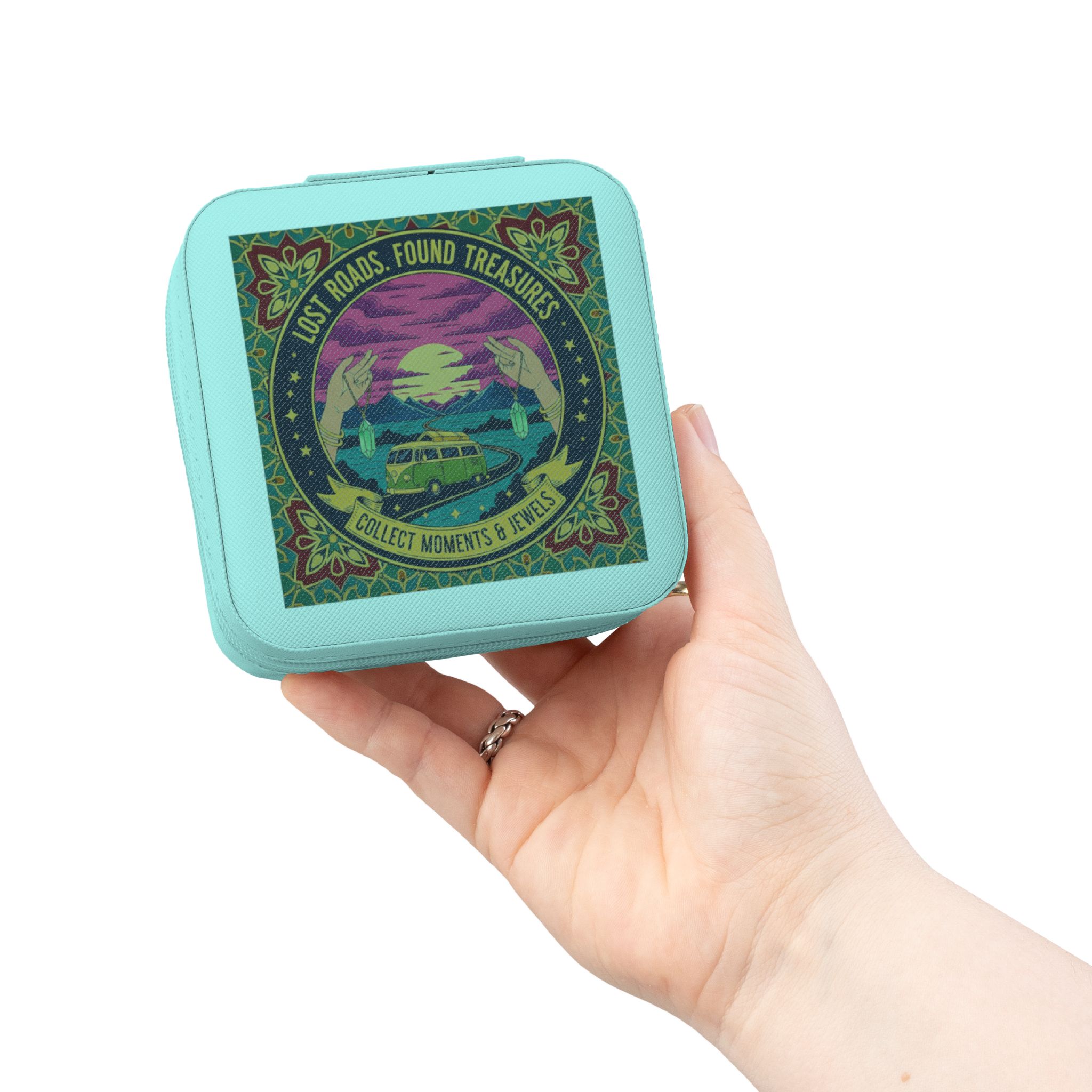 Jewelry Travel Case — Retro Camper Sunset Design