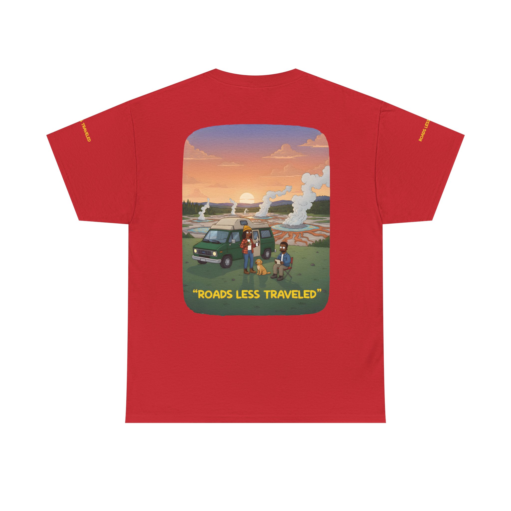 13731597508576825800_2048.jpeg Unisex Heavy Cotton Tee — "Roads Less Traveled" Design Sitcom-Line