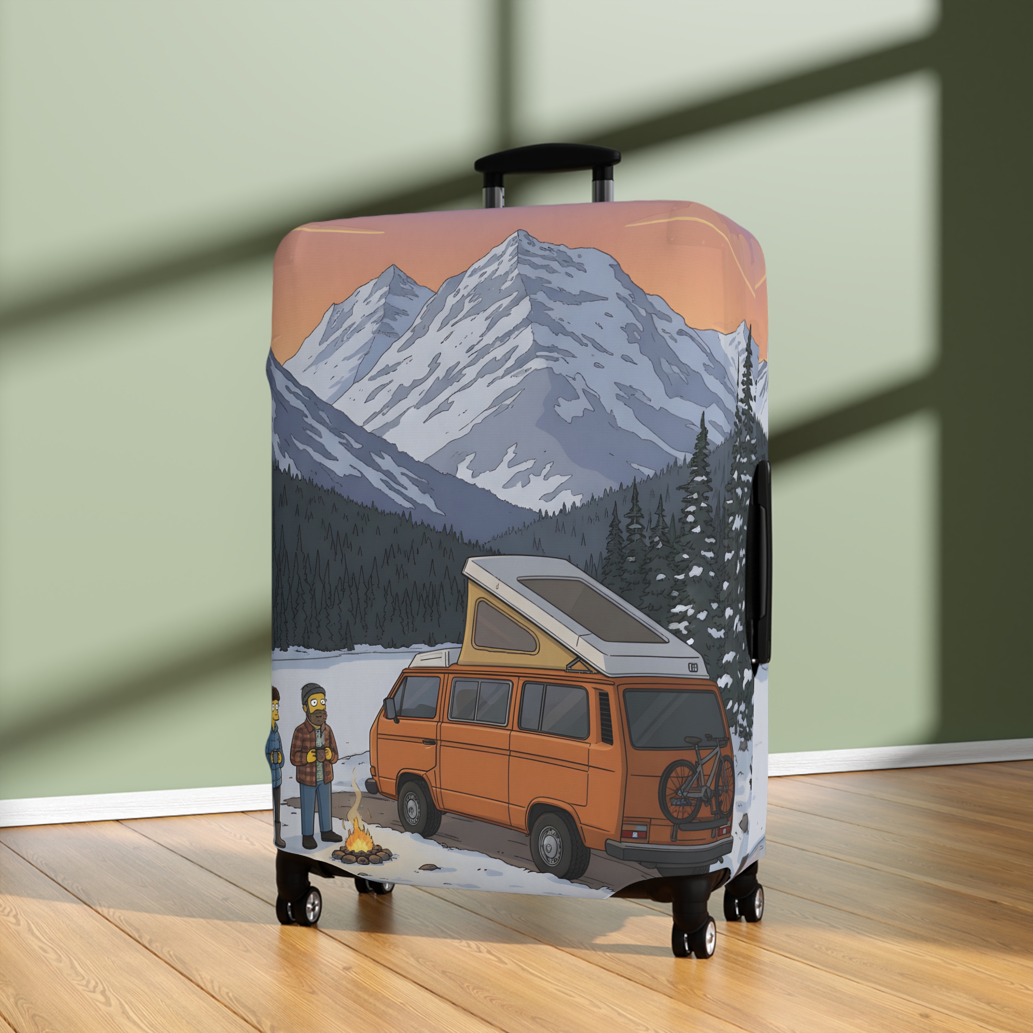13734850931670126036_2048.jpeg Luggage Cover — Adventure Camper Sketch Travel Suitcase(Design Sitcom-Line)
