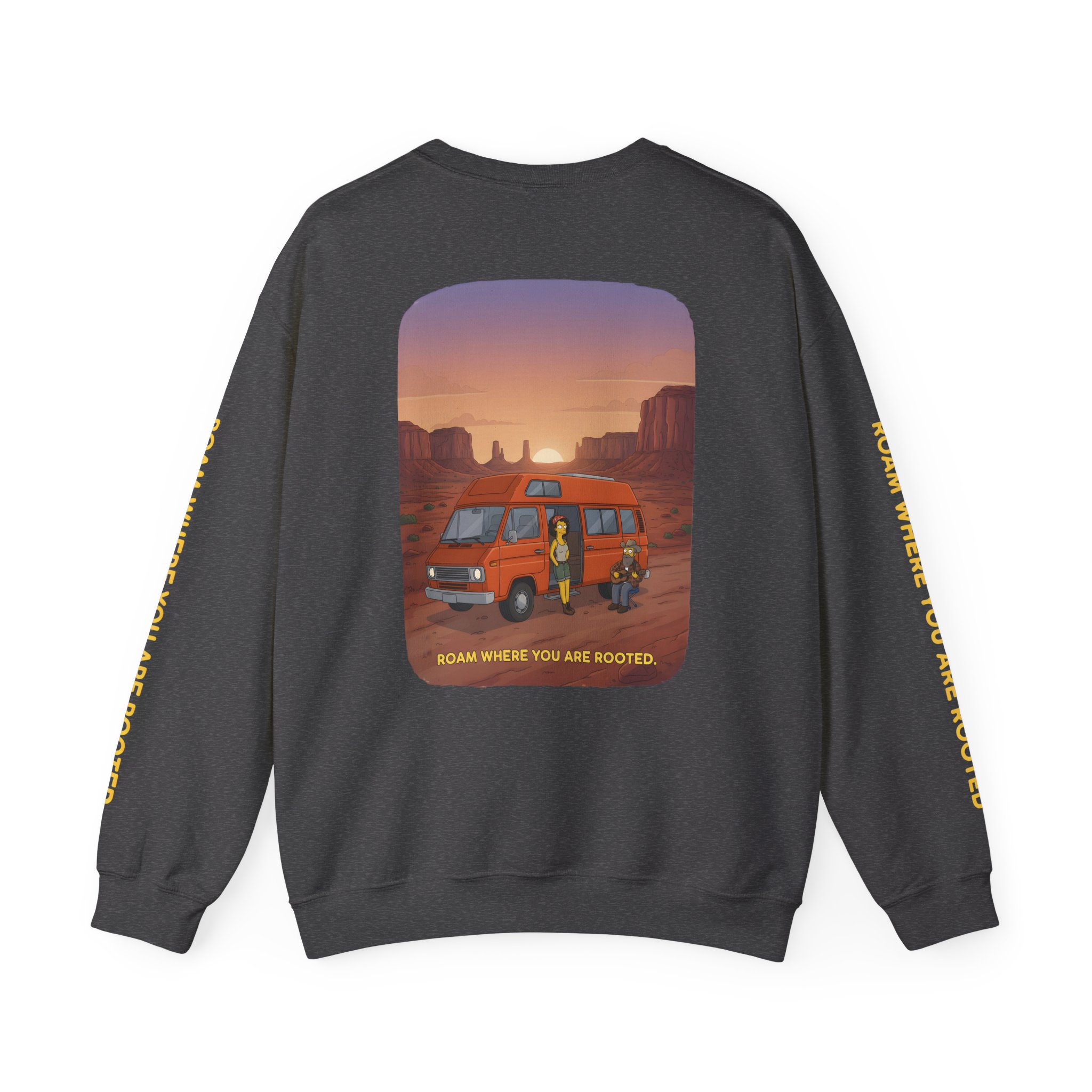 13740781833284218062_2048.jpeg Unisex Heavy Blend™ Crewneck Sweatshirt — "Roam Where You Are Rooted" Design Sitcom-Line