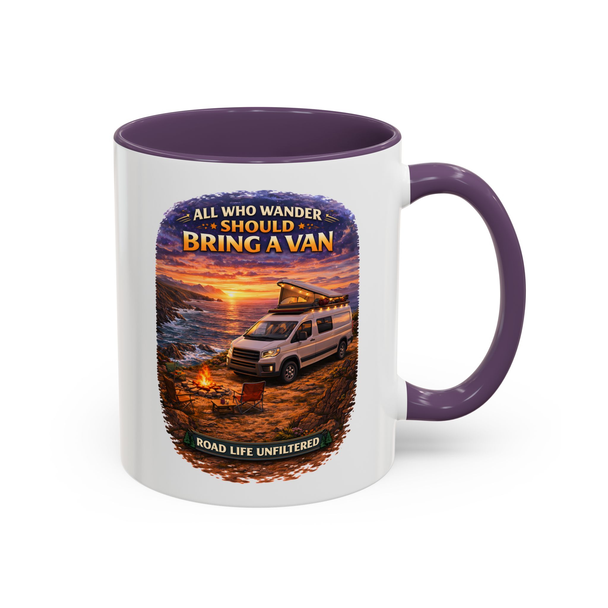 13741318457890608144_2048.jpeg Accent Coffee Mug (11, 15oz) — "All Who wander Should Bring A Van" Design Scenic-Line