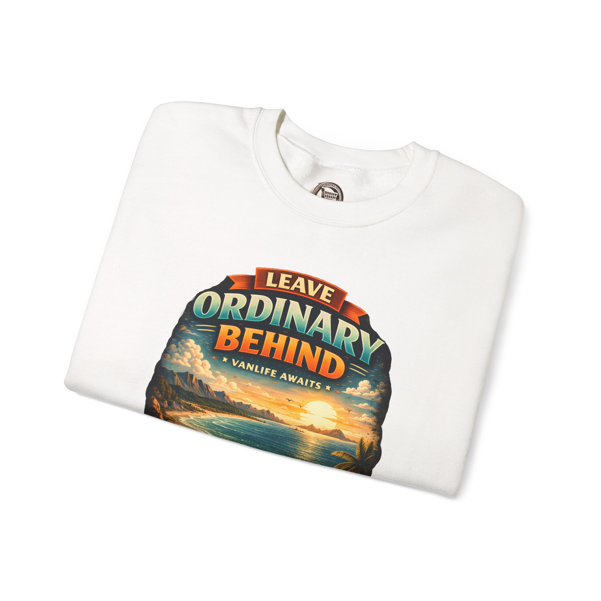 Unisex Heavy Blend™ Crewneck Sweatshirt — "Leave Ordinary Behind" Design Scenic-Line