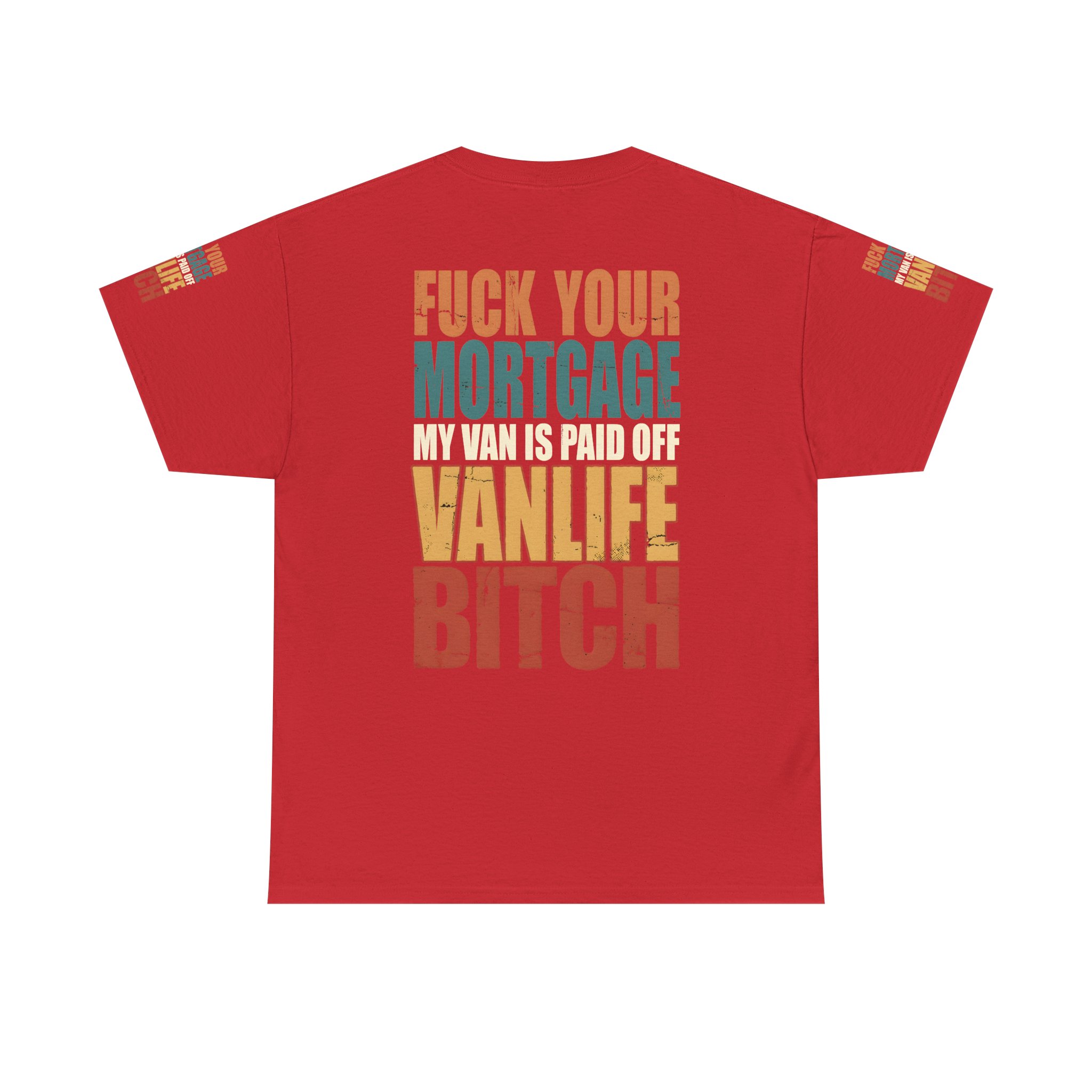 Unisex Heavy Cotton Tee — "Fuck Your Mortgage" Design F**K-Line