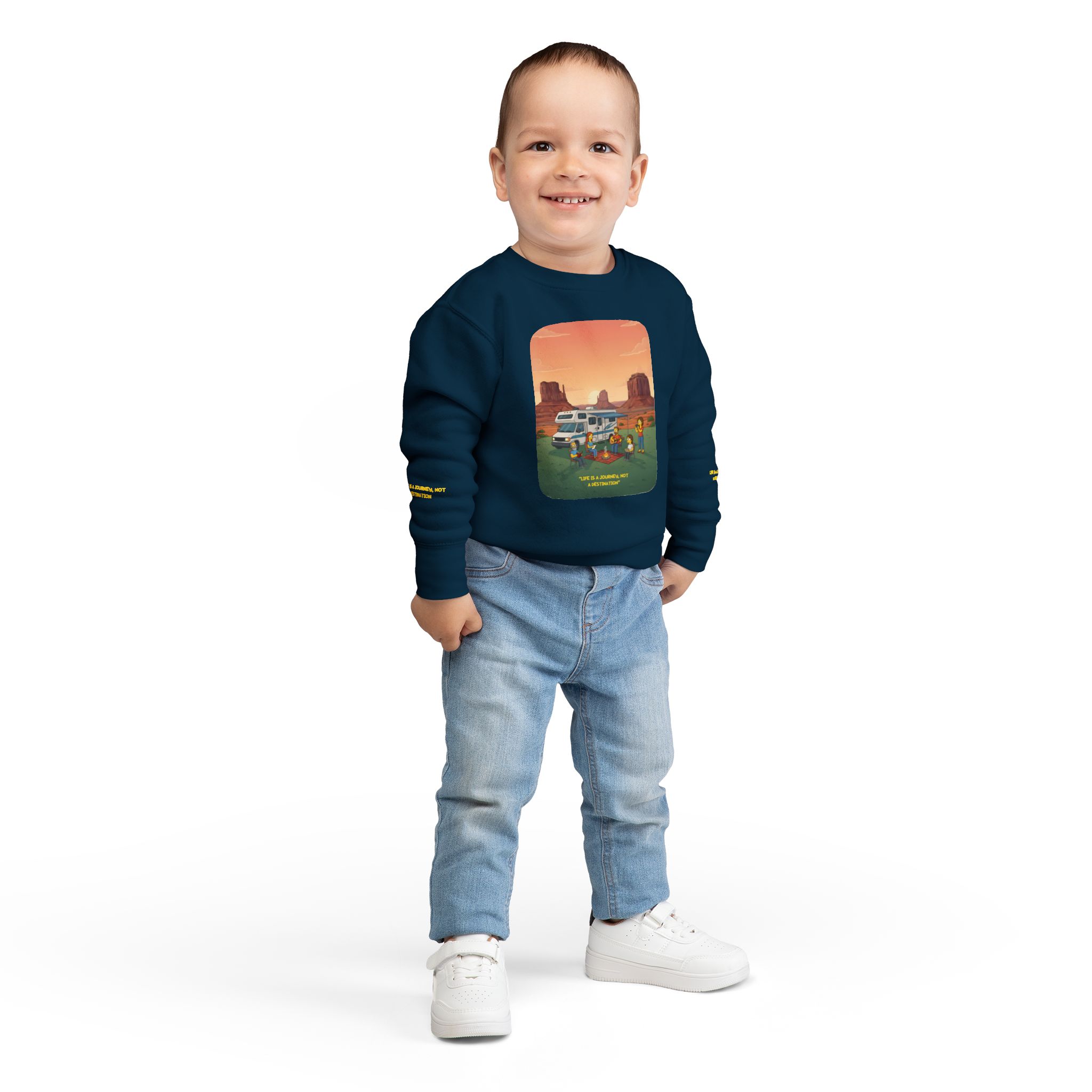 Toddler Sweatshirt - "Life Is A Journey-Not A Destination" (Design Sitcom-Line)