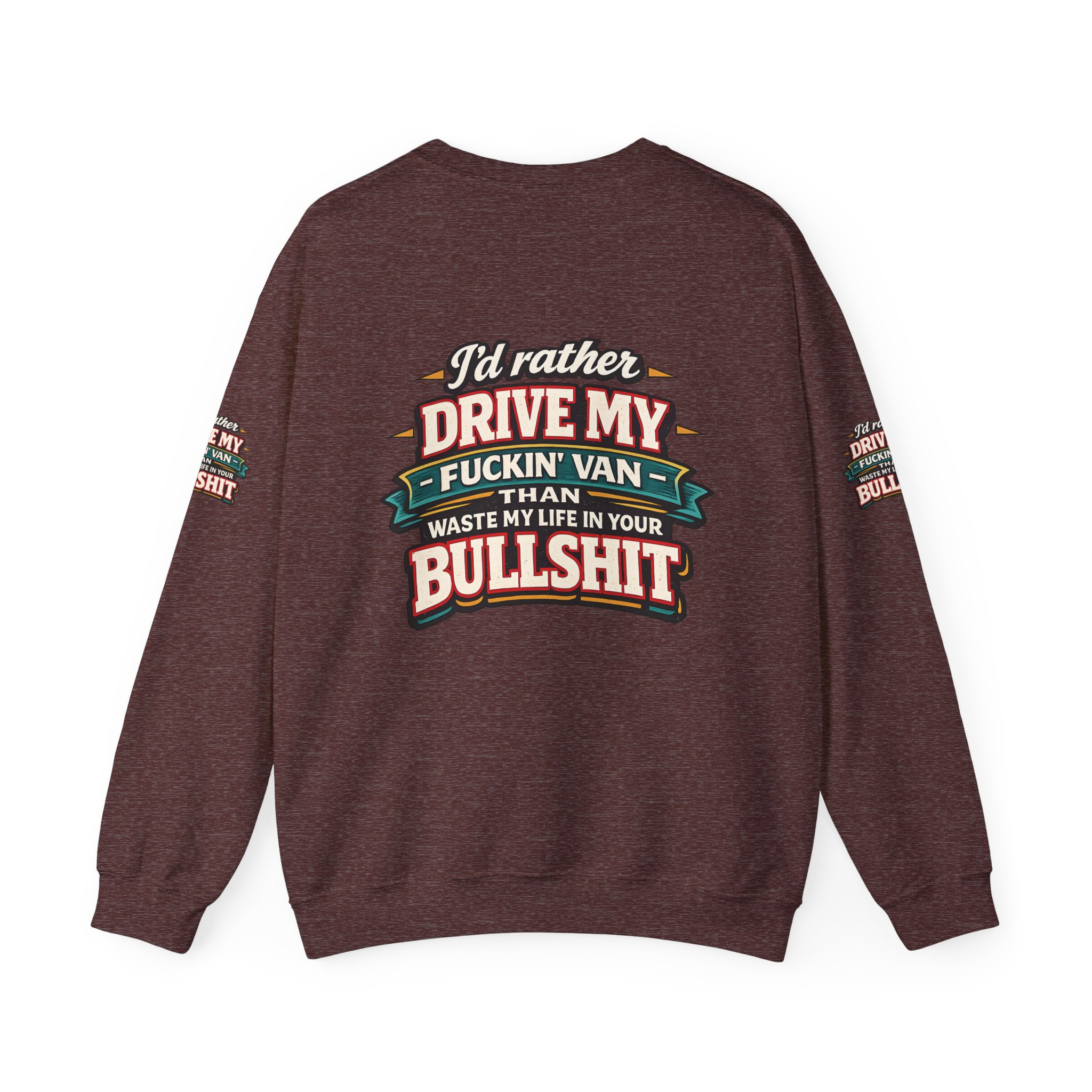 13766980325454355778_2048.jpeg Unisex Heavy Blend™ Crewneck Sweatshirt — "I´d Rather Drive My Fucking Van" Design F**K-Line