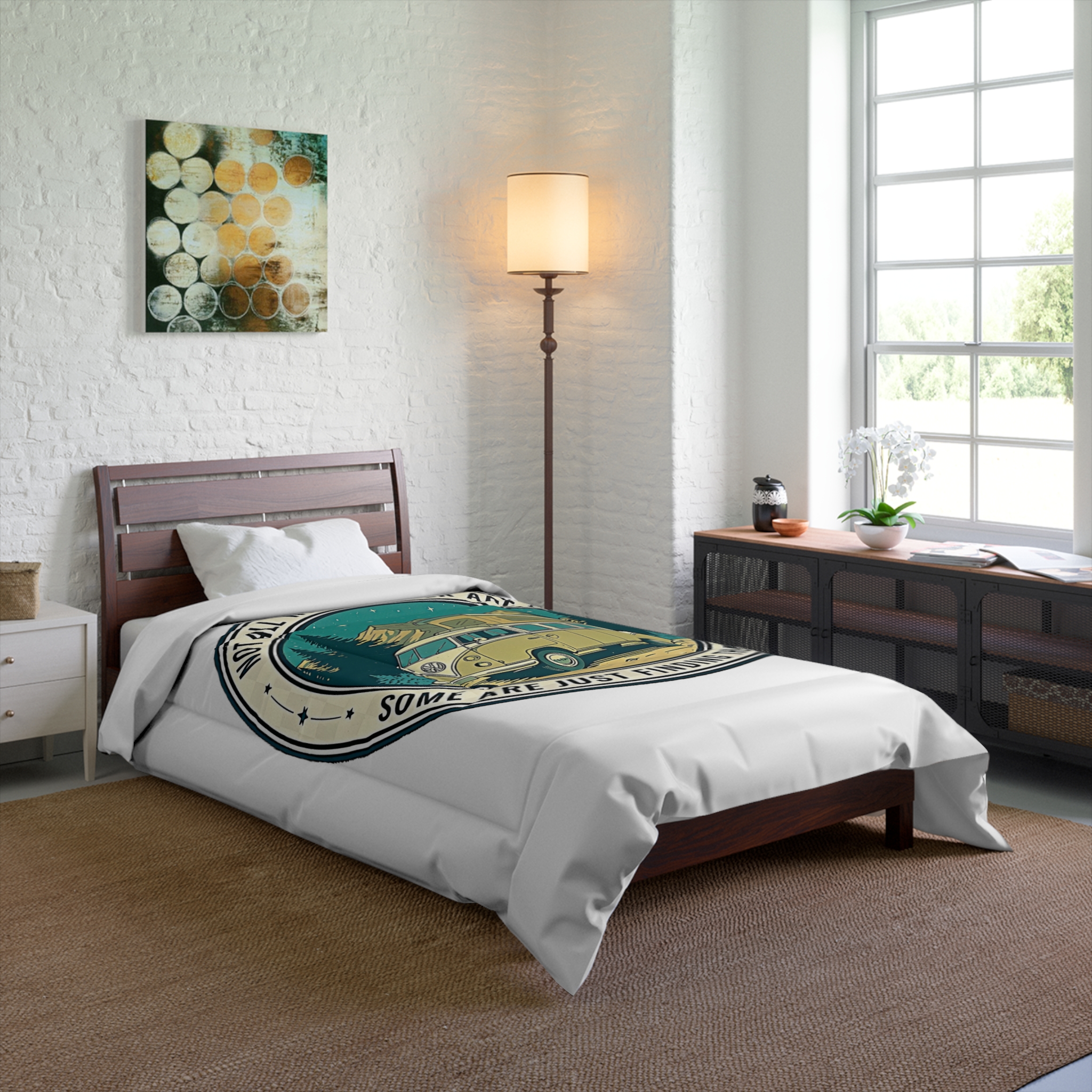 Comforter — “Not All Who Wander Are Lost” Camper Bedding