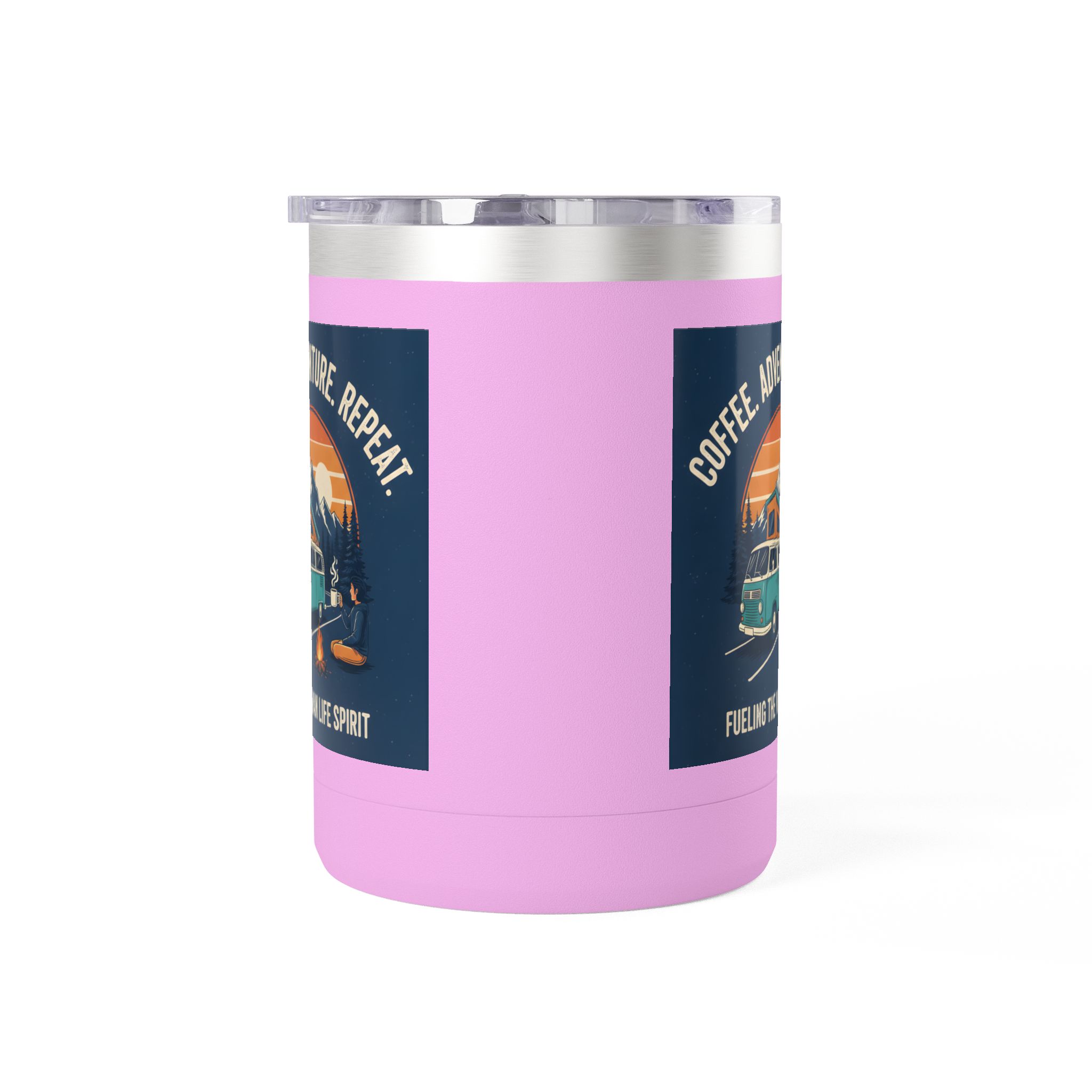 Coffee Mug Tumbler, 15oz — “Coffee. Adventure. Repeat.”