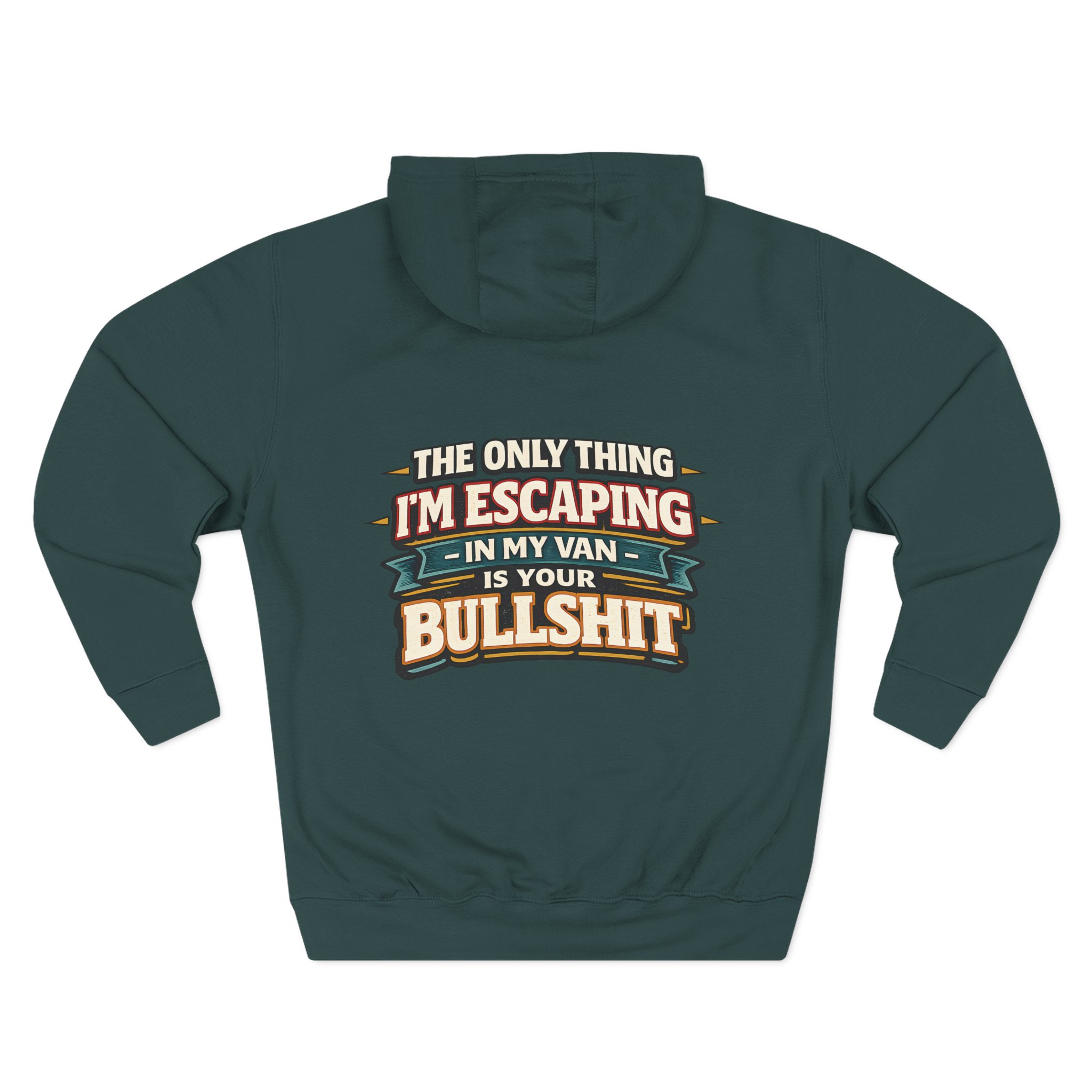 13778083021873393085_2048.jpeg Three-Panel Fleece Hoodie - "The Only Thing I´m Escaping" Design F**K-Line