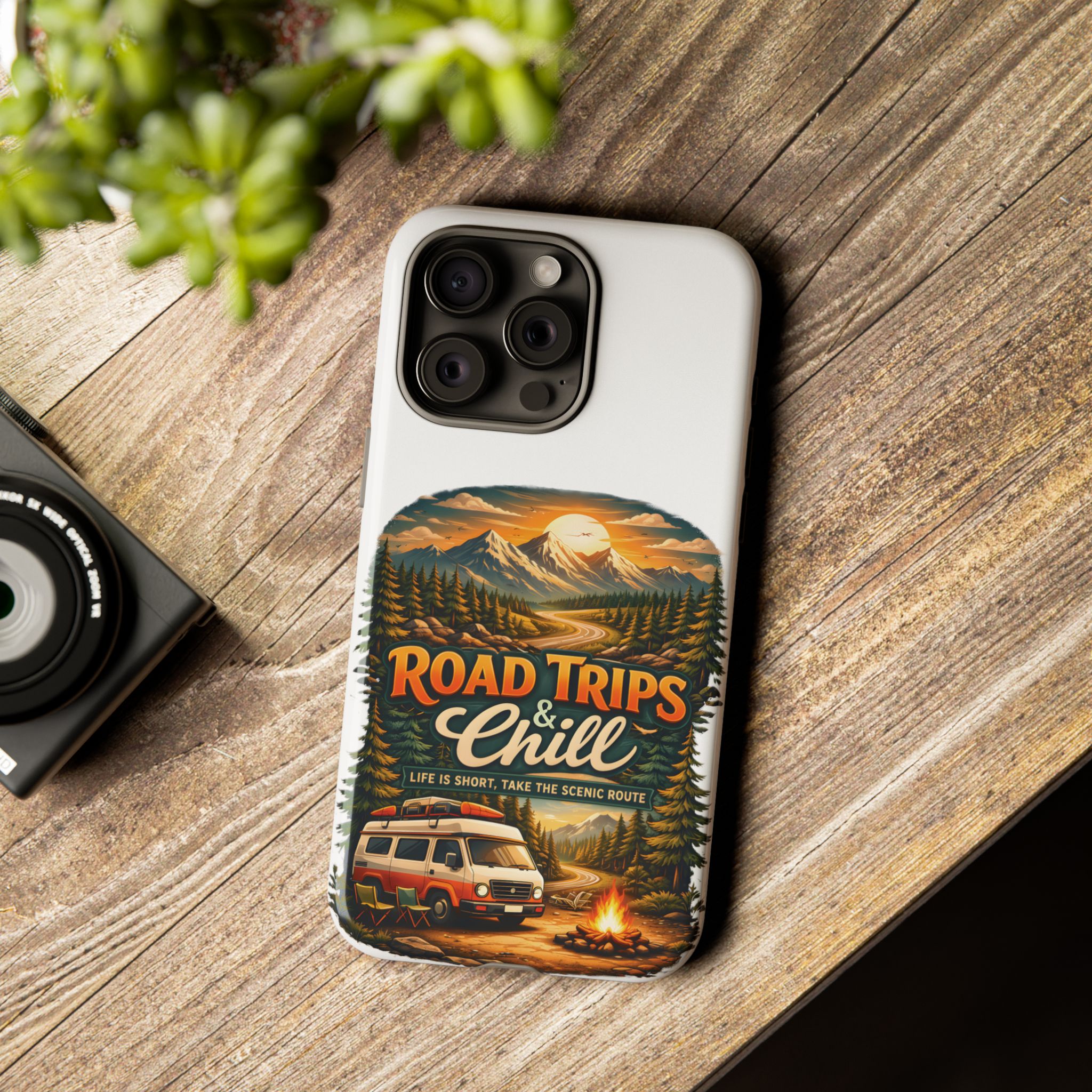 Phone Case — "Road Trips and Chill" (Design Scenic-Line)