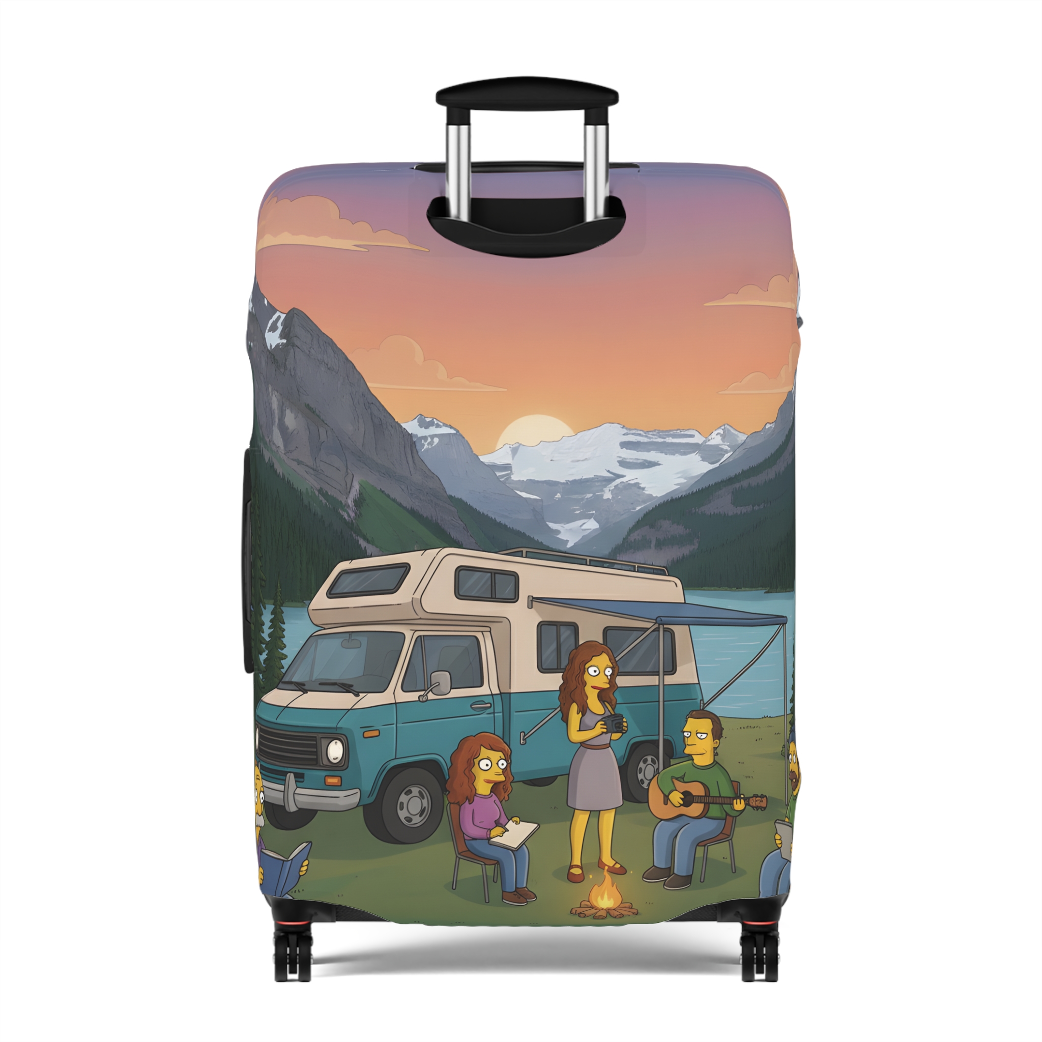 13797594693262239307_2048.jpeg Luggage Cover — Adventure Camper Sketch Travel Suitcase(Design Sitcom-Line)