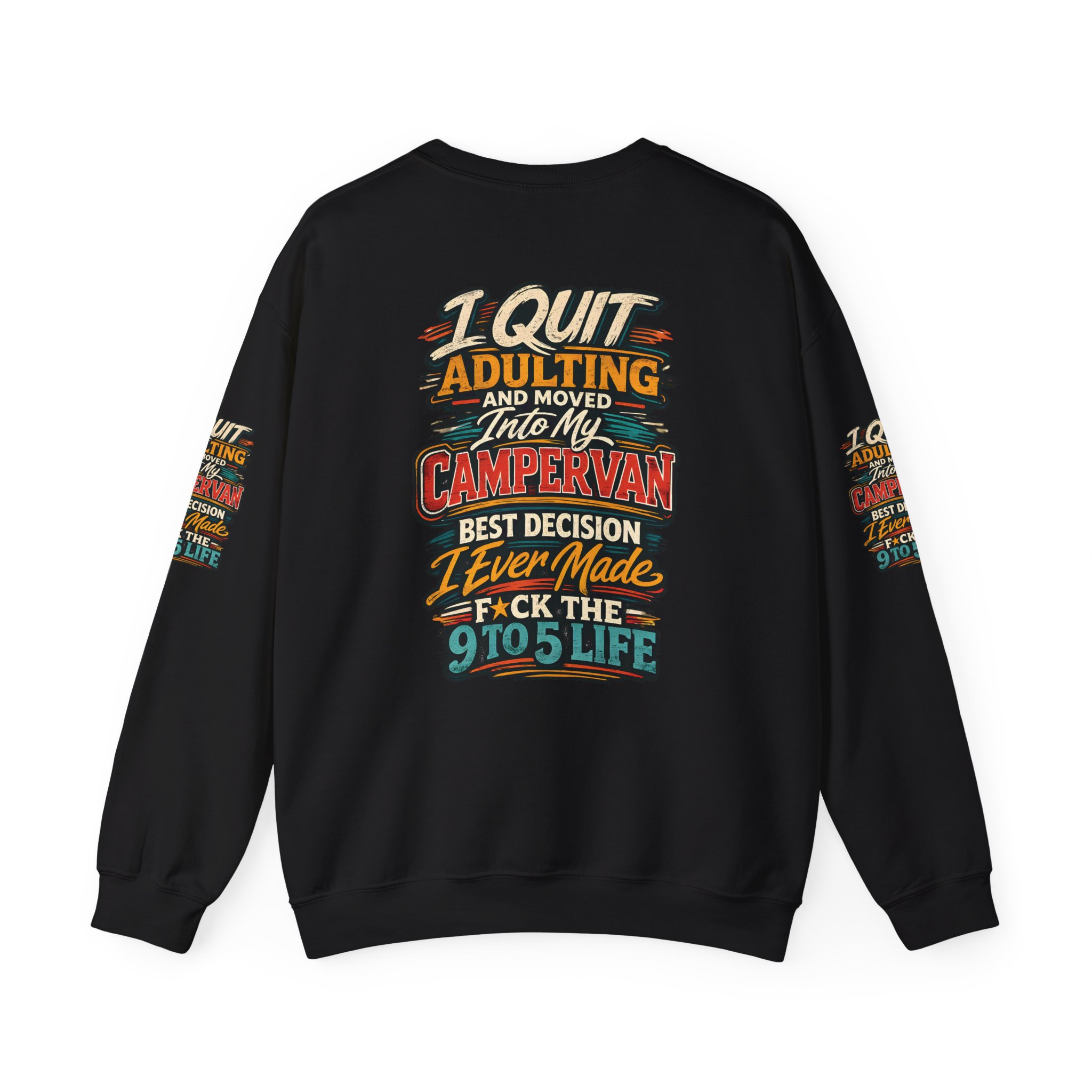 13808239402711338846_2048.jpeg Unisex Heavy Blend™ Crewneck Sweatshirt — "I Quit Adulting" Design F**K-Line