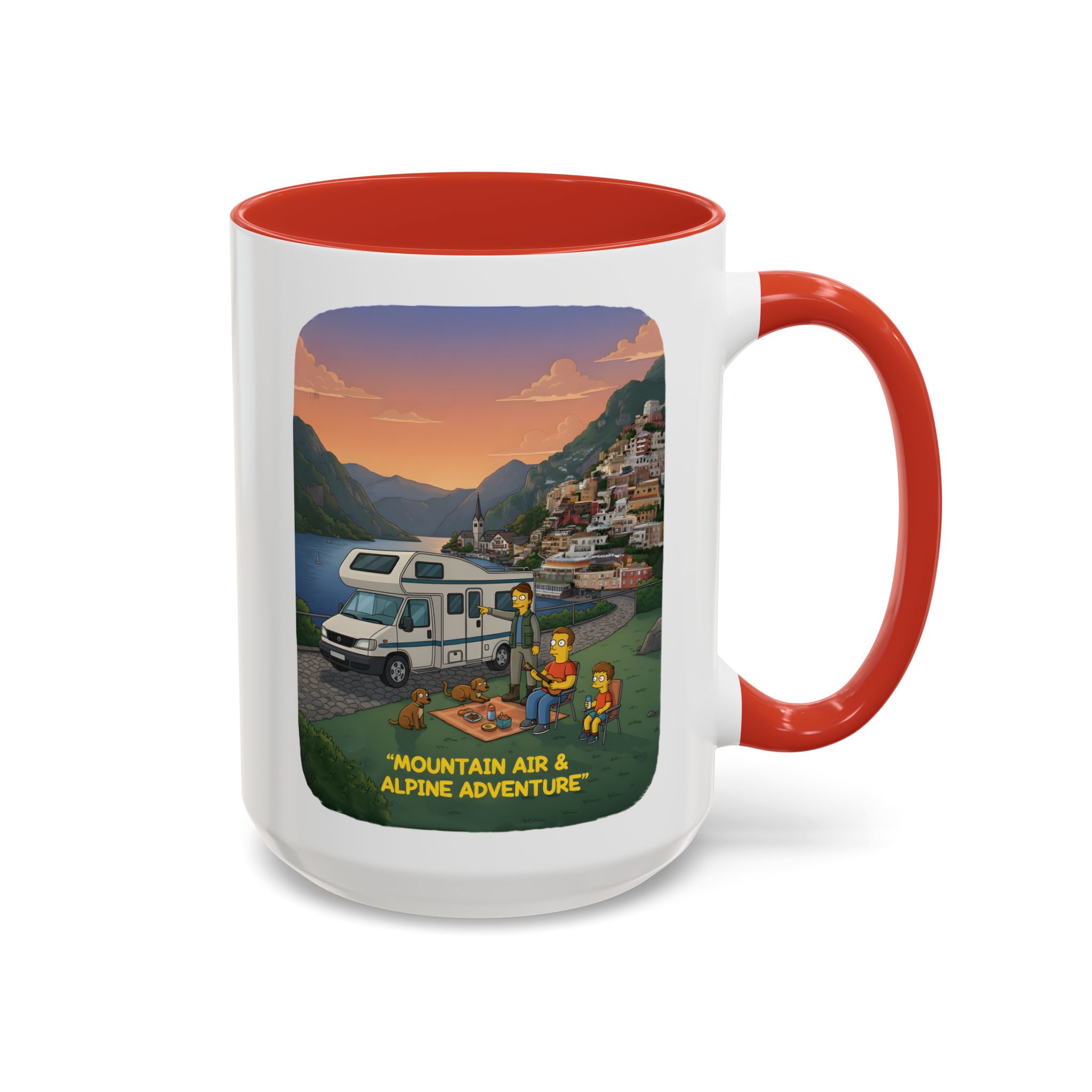 Accent Coffee Mug (11, 15oz) — "Mountain Air-Alpine Adventure" Design Sitcom-Line