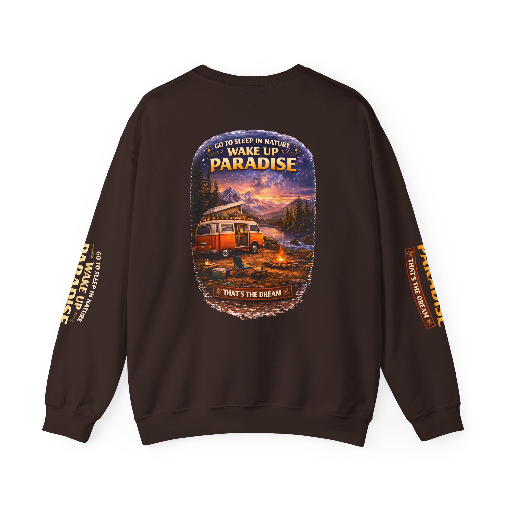 Unisex Heavy Blend™ Crewneck Sweatshirt — "Go To Sleep Nature " Design Scenic-Line