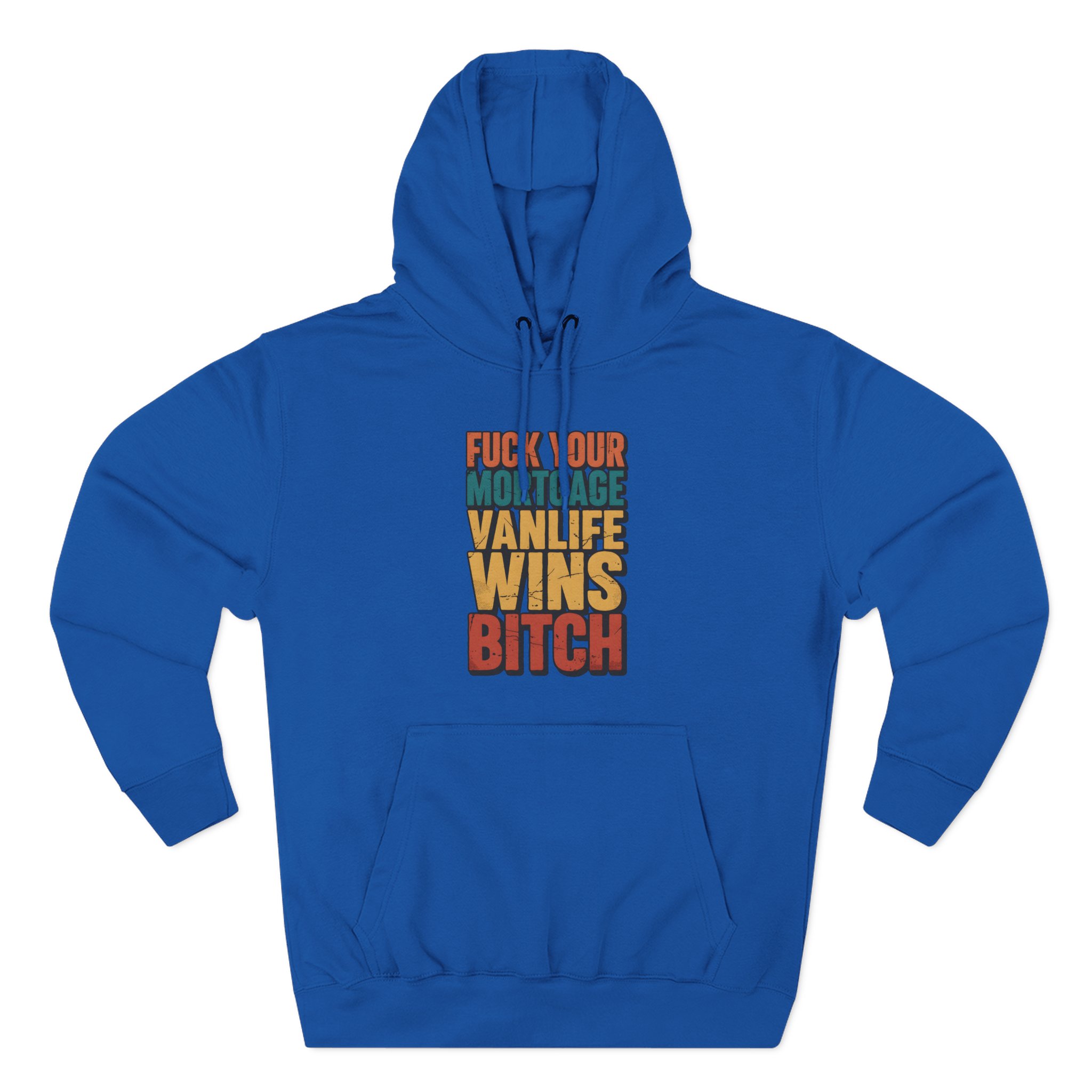 Three-Panel Fleece Hoodie - "Fuck Your Mortgage" Design F**K-Line