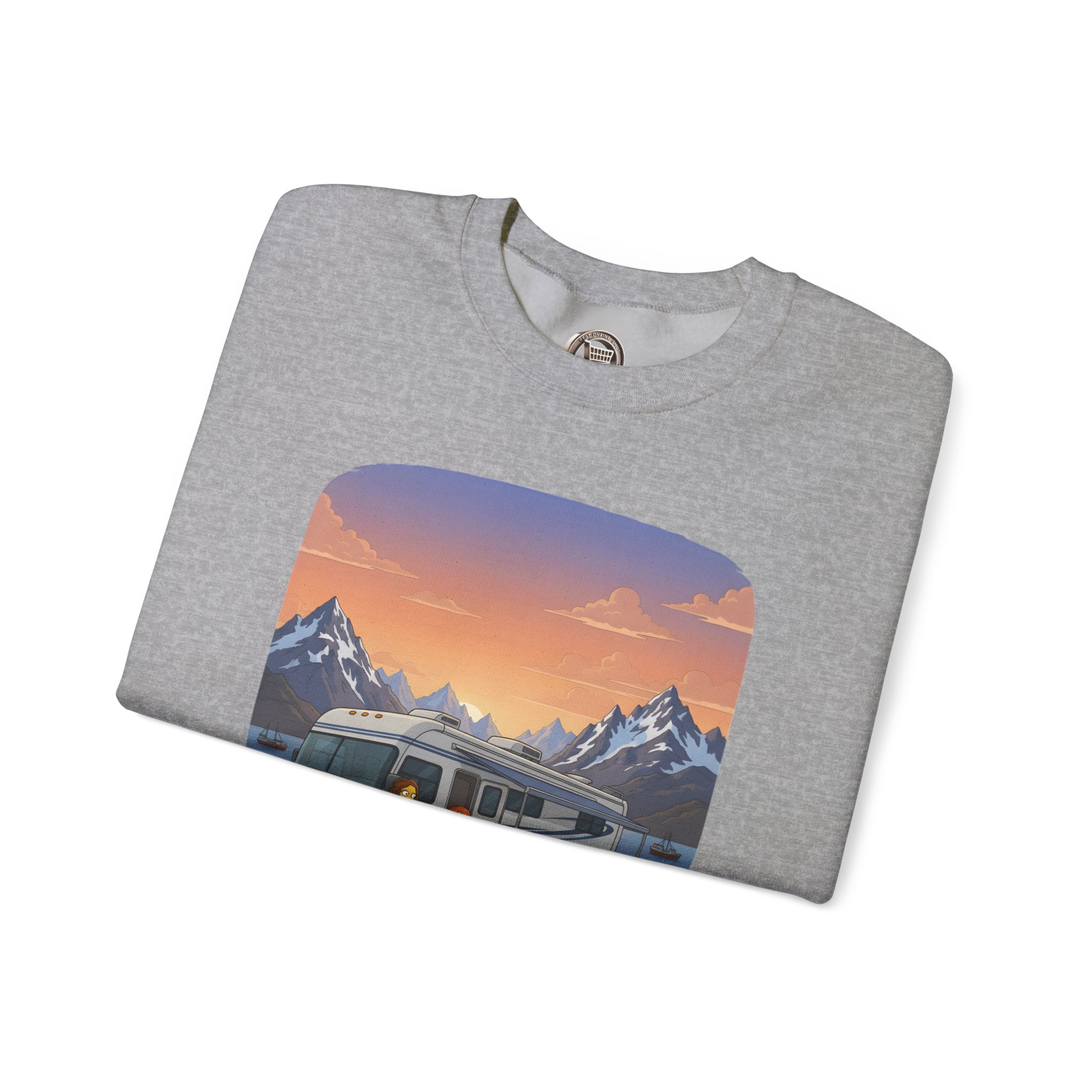Unisex Heavy Blend™ Crewneck Sweatshirt — "Not All Who Wander Are Lost" Design Sitcom-Line