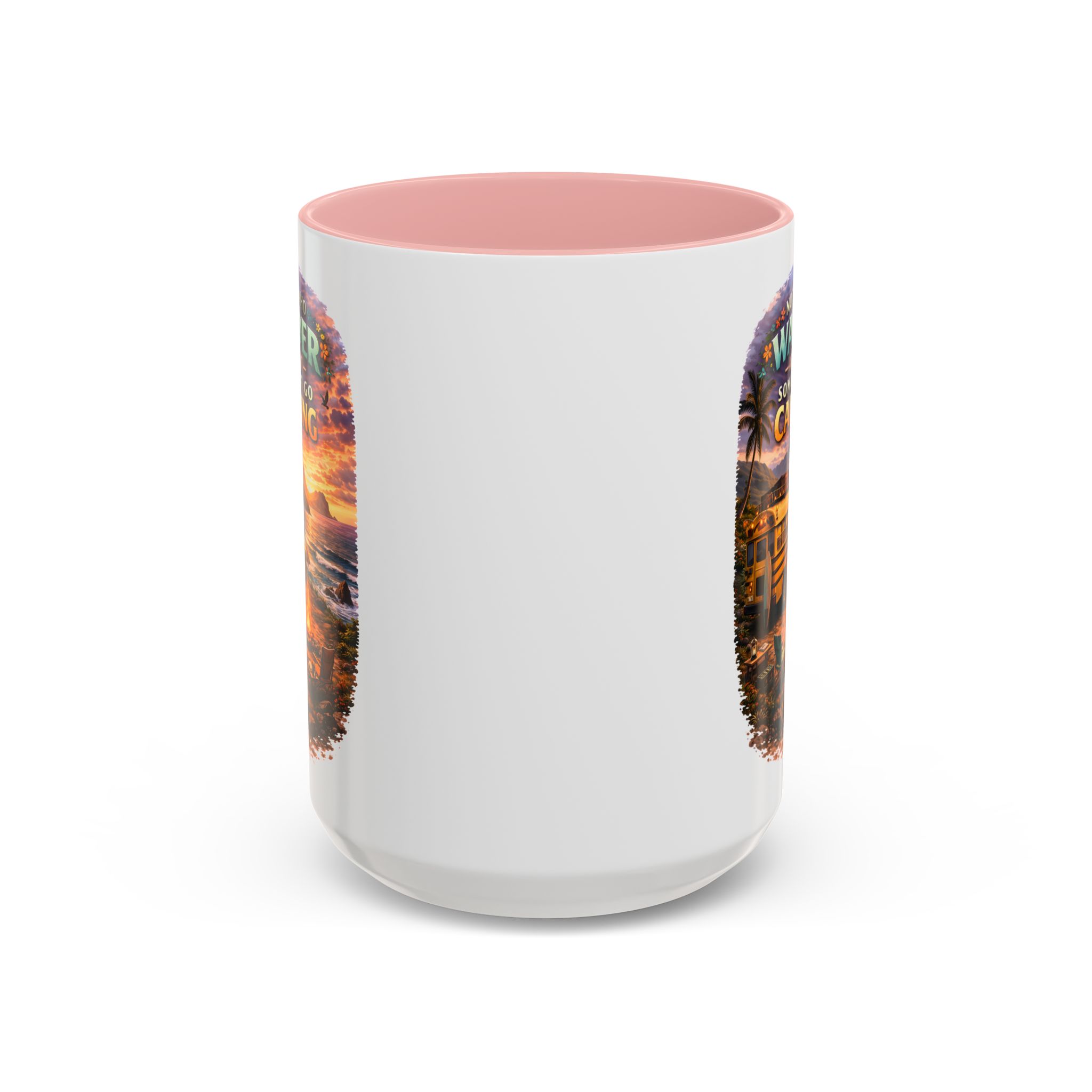 Accent Coffee Mug (11, 15oz) — "Not All Who Wander Are Lost" Design Scenic-Line