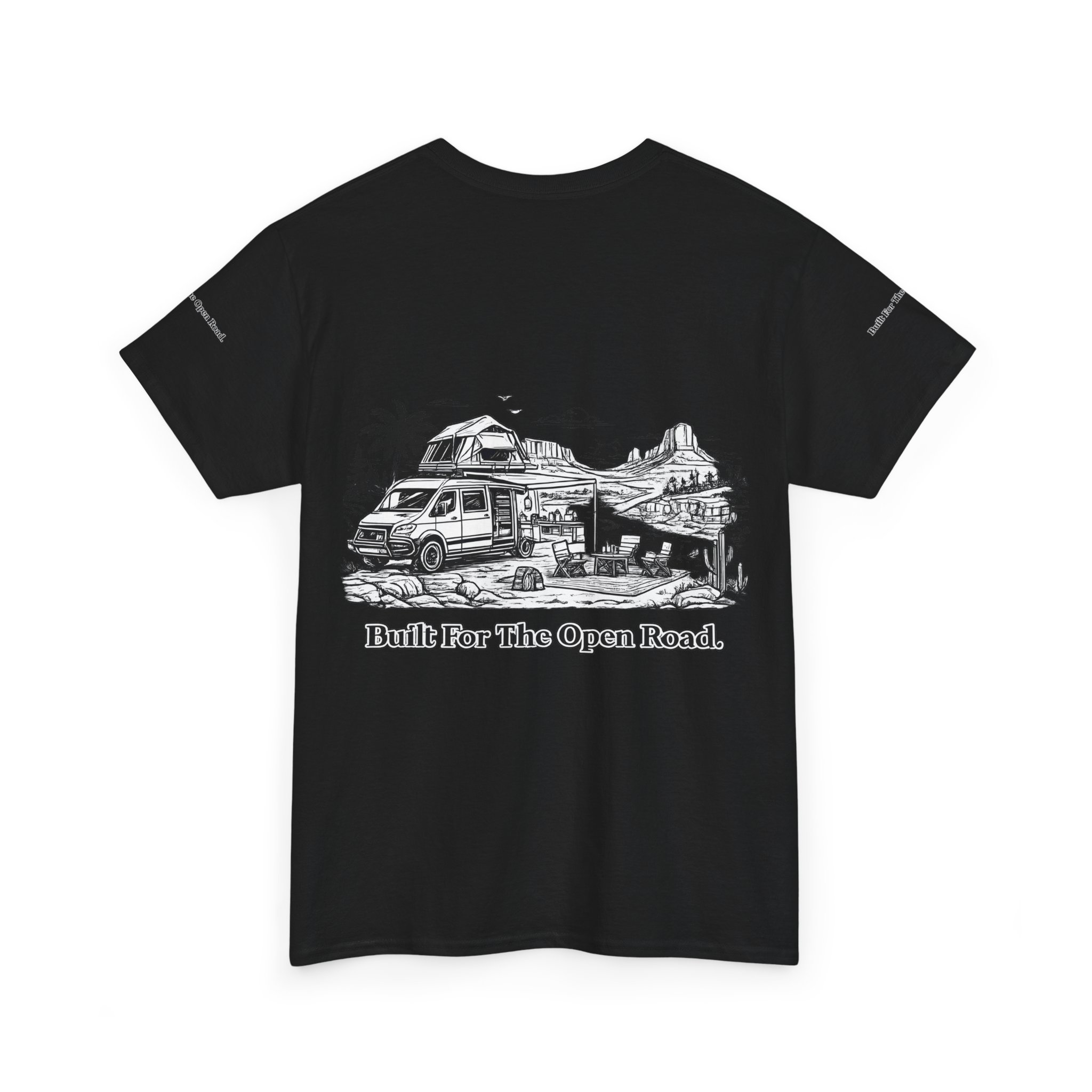 13835715752668271825_2048.jpeg Unisex Heavy Cotton Tee — "Built For The Open Road" Design Minimal-Line