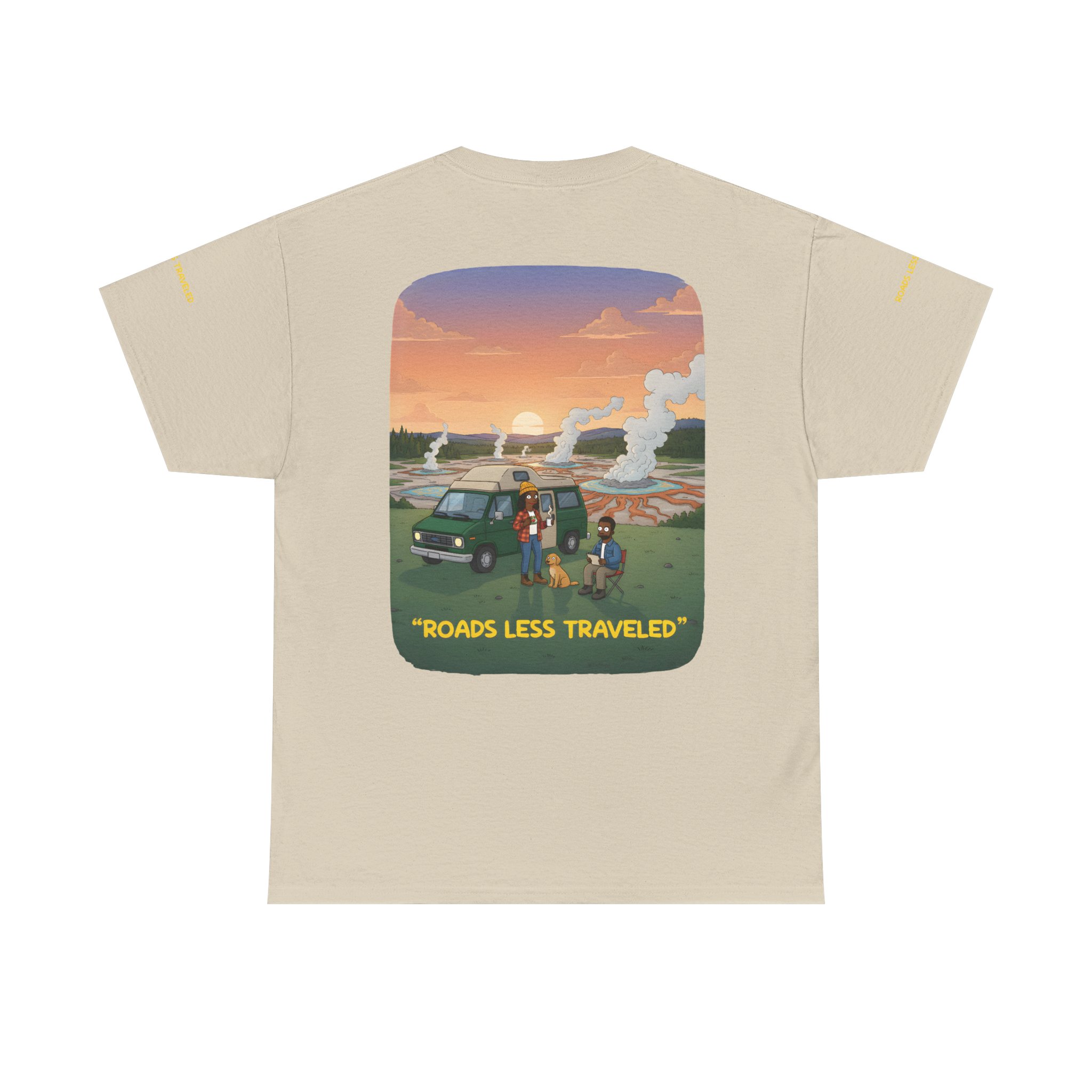 13843643243327616644_2048.jpeg Unisex Heavy Cotton Tee — "Roads Less Traveled" Design Sitcom-Line