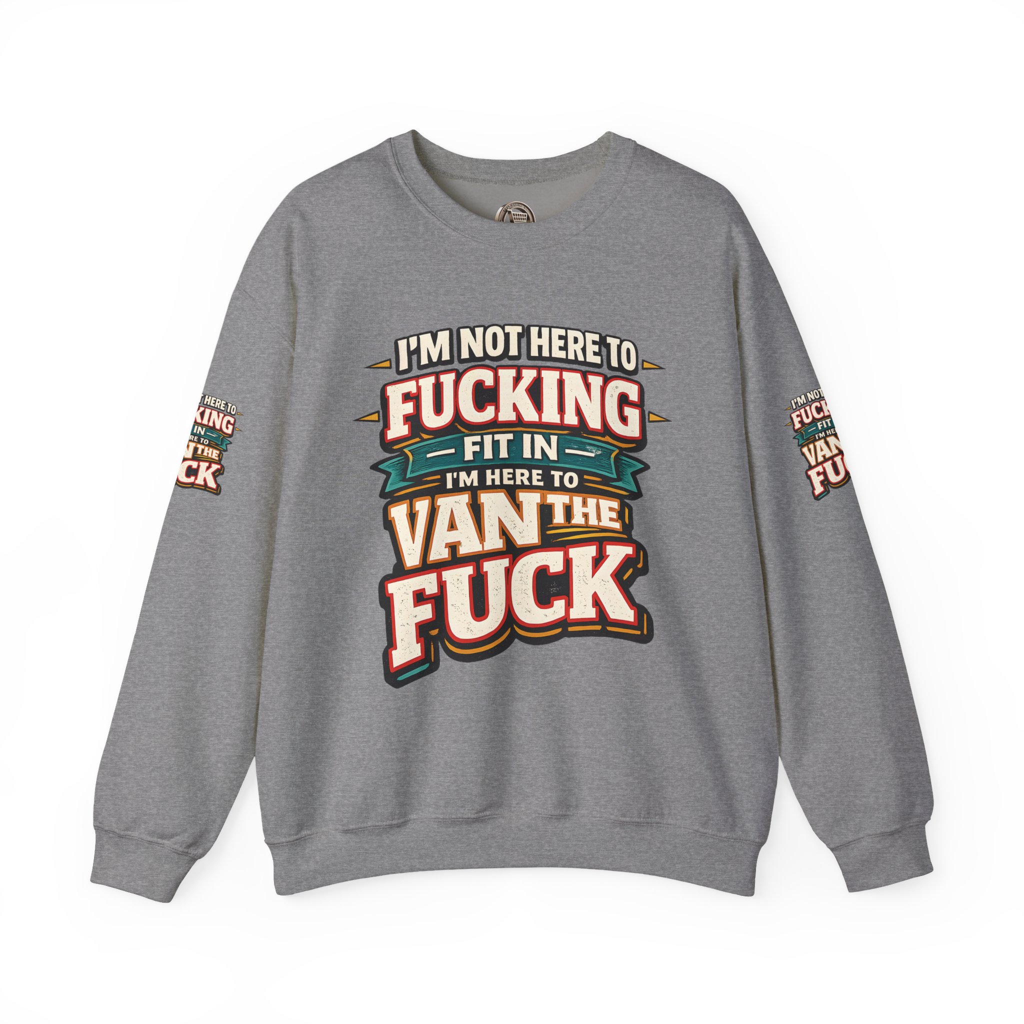 13845177907600548443_2048.jpeg Unisex Heavy Blend™ Crewneck Sweatshirt — "I´m Not Here To Fucking Fit In" Design F**K-Line