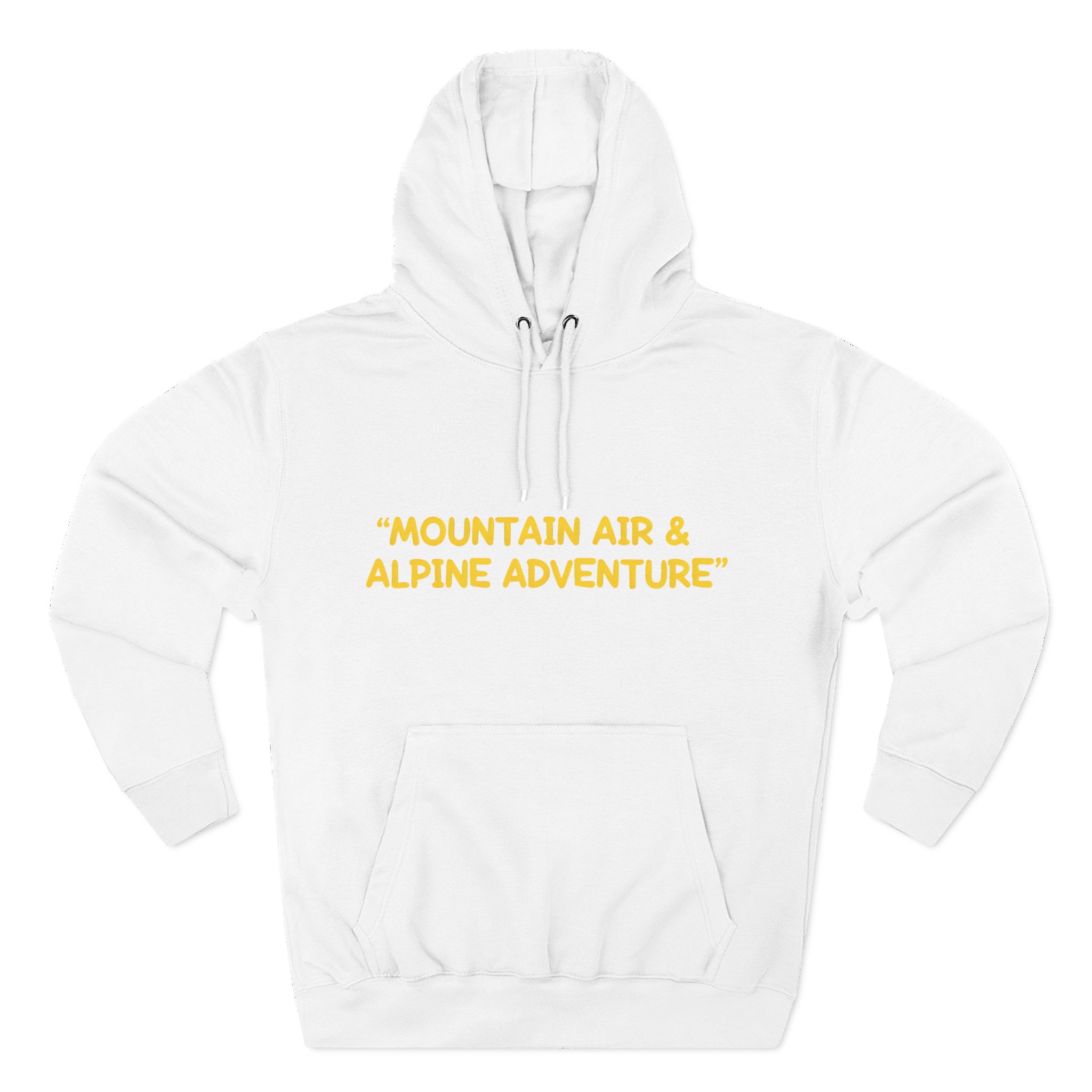 Three-Panel Fleece Hoodie - "Mountain Air-Alpine Adventure" Design Sitcom-Line