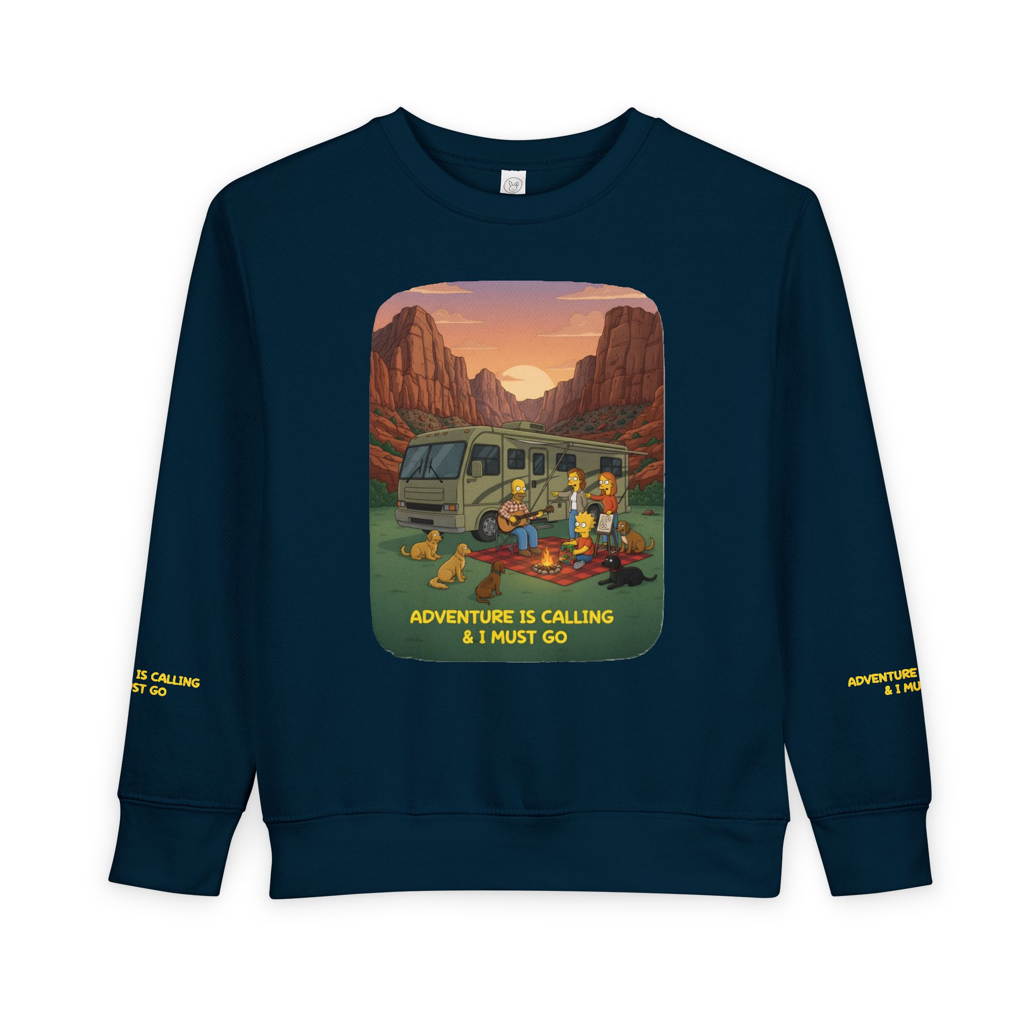 Toddler Sweatshirt - "Adventure Is Calling-I Must Go" (Design Sitcom-Line)
