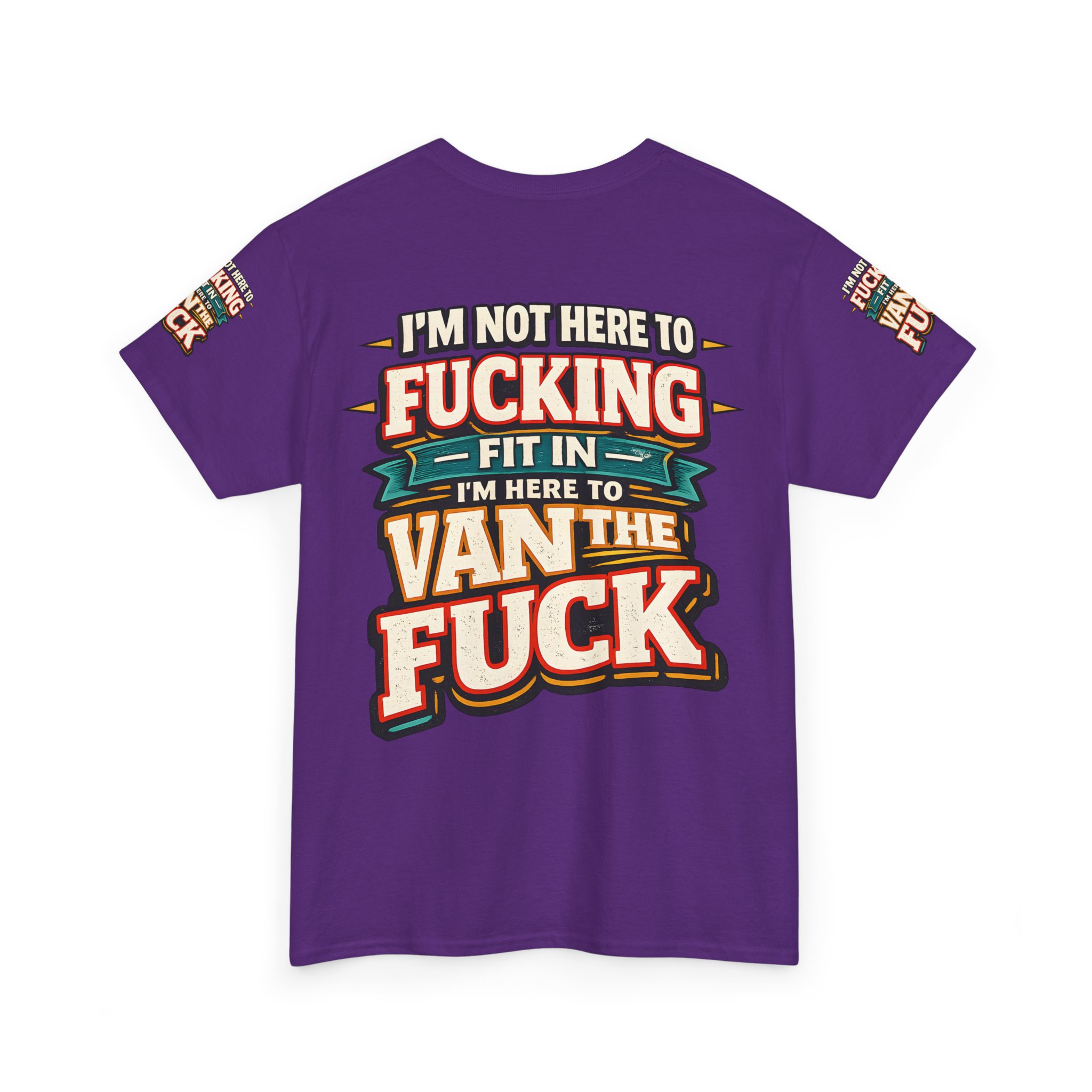 Unisex Heavy Cotton Tee — "I´m Not Here To Fucking Fit In" Design F**K-Line